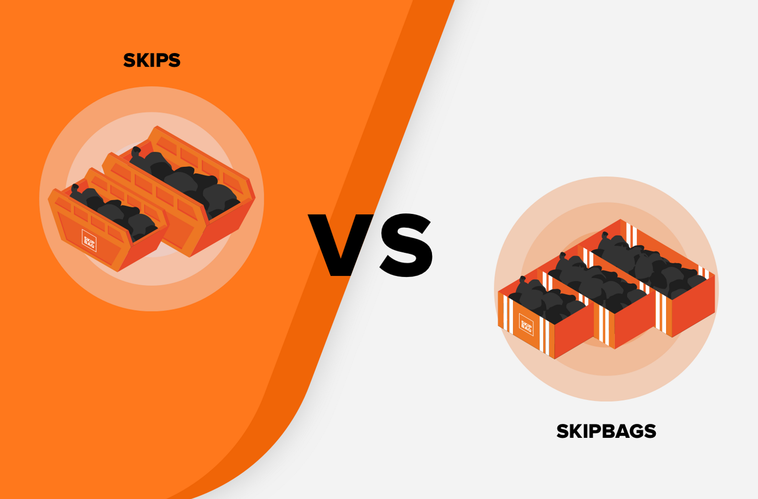 skips or skip bags graphic