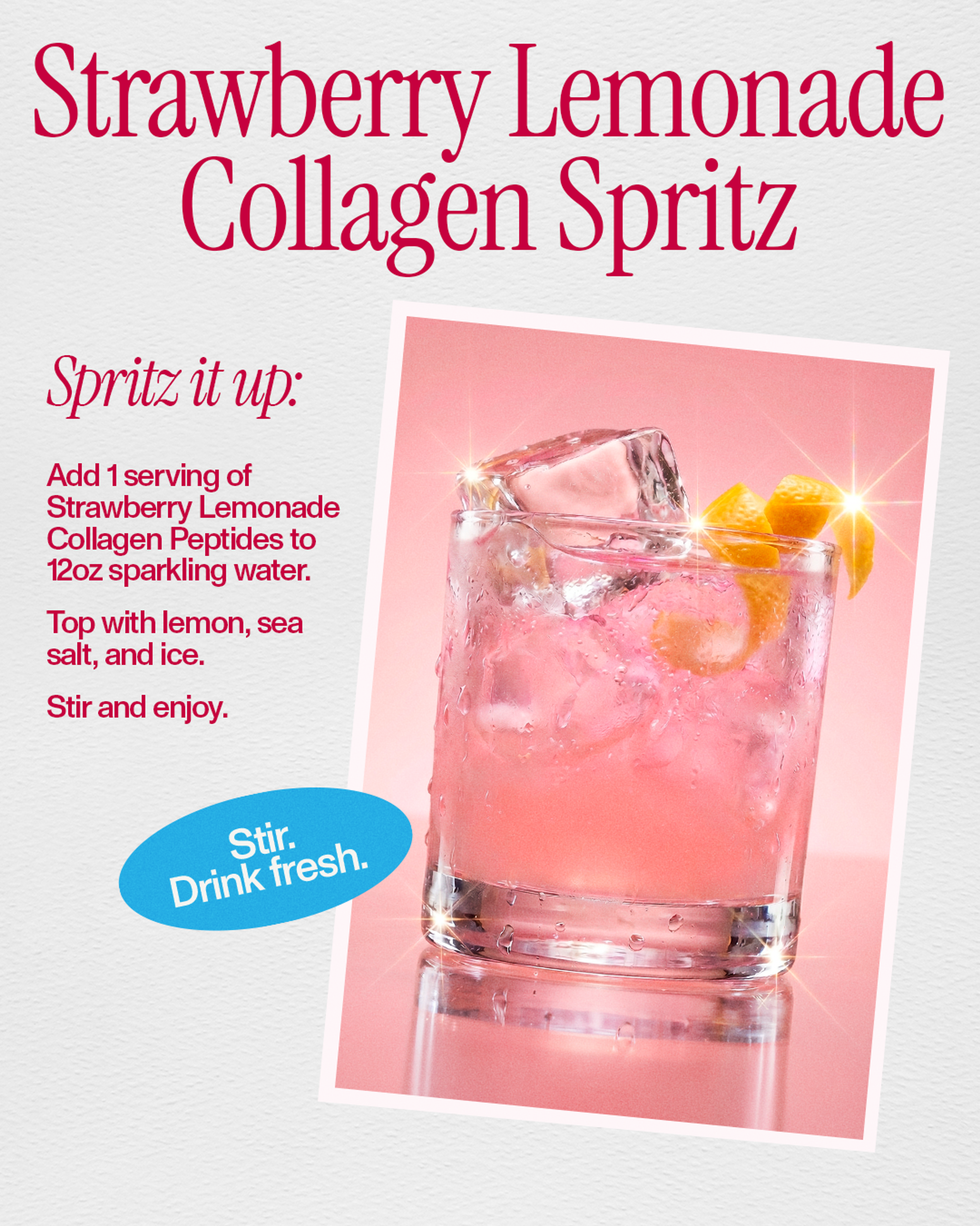 Vital Proteins Strawberry Lemonade Collagen Peptides Recipe