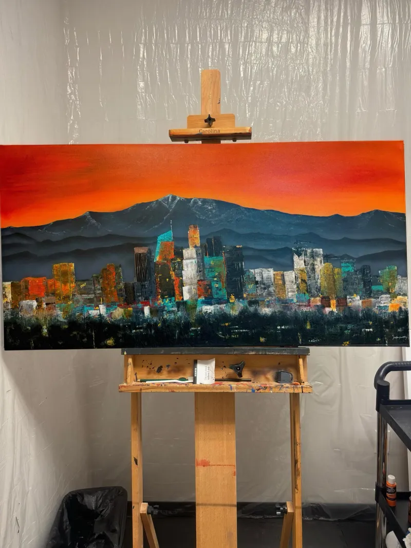 Sunset City Skyline