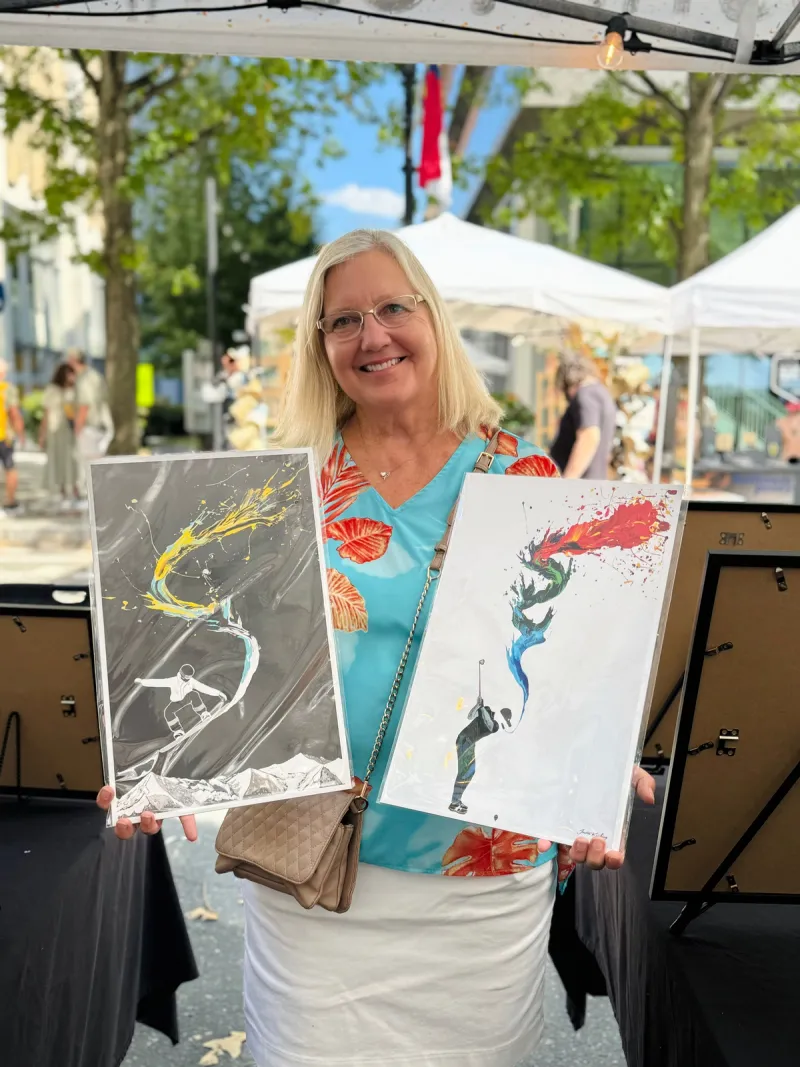 Artist With Abstracts