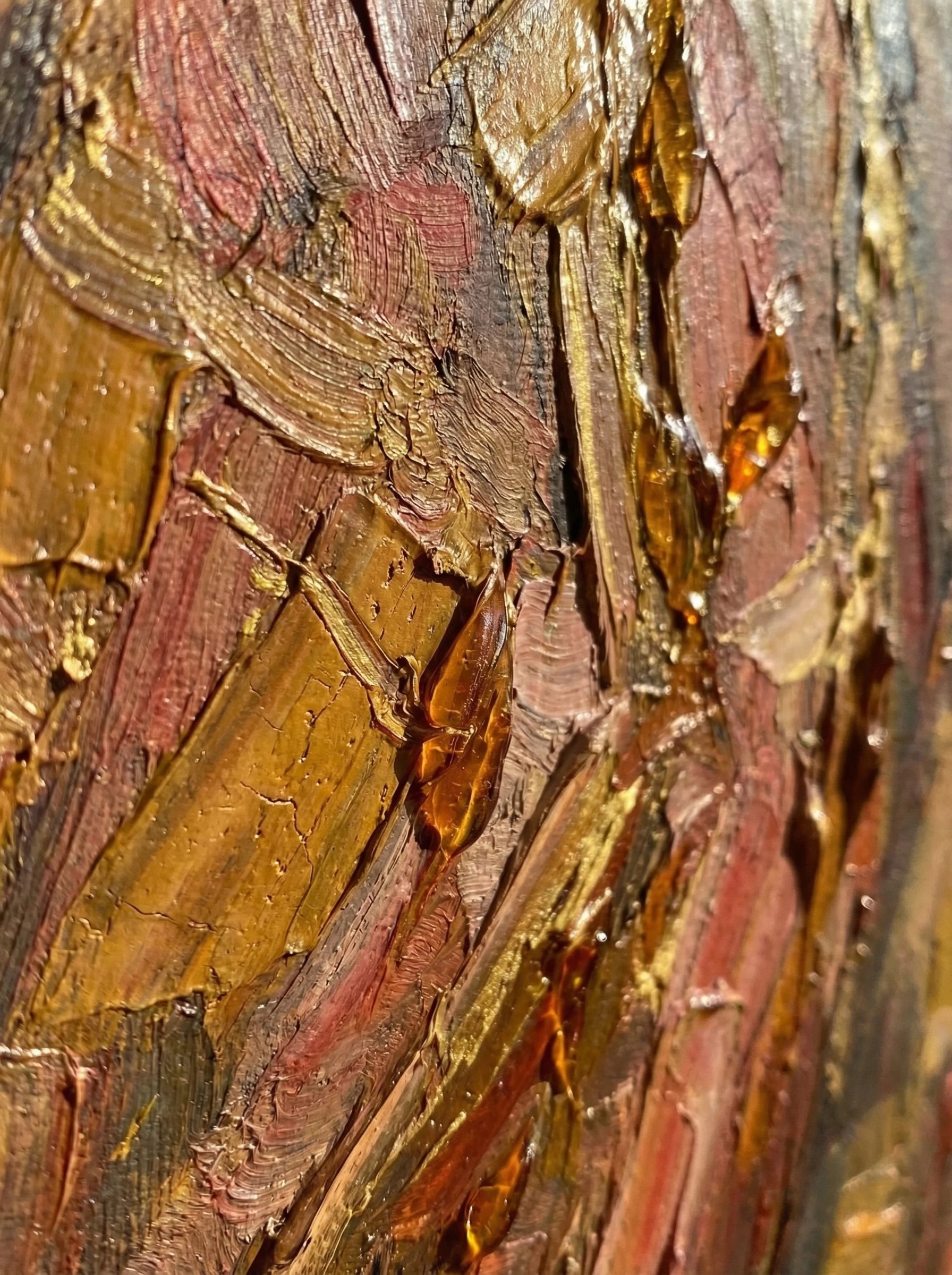Olieverf schilderij detail