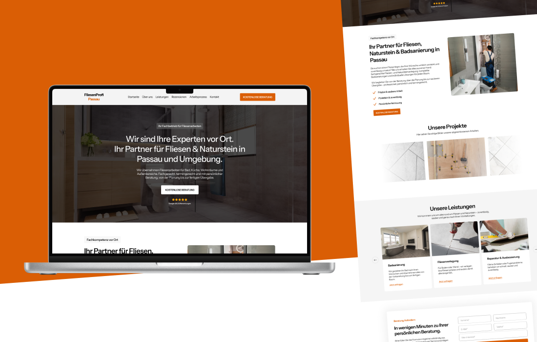 Webdesign für Fliesenleger