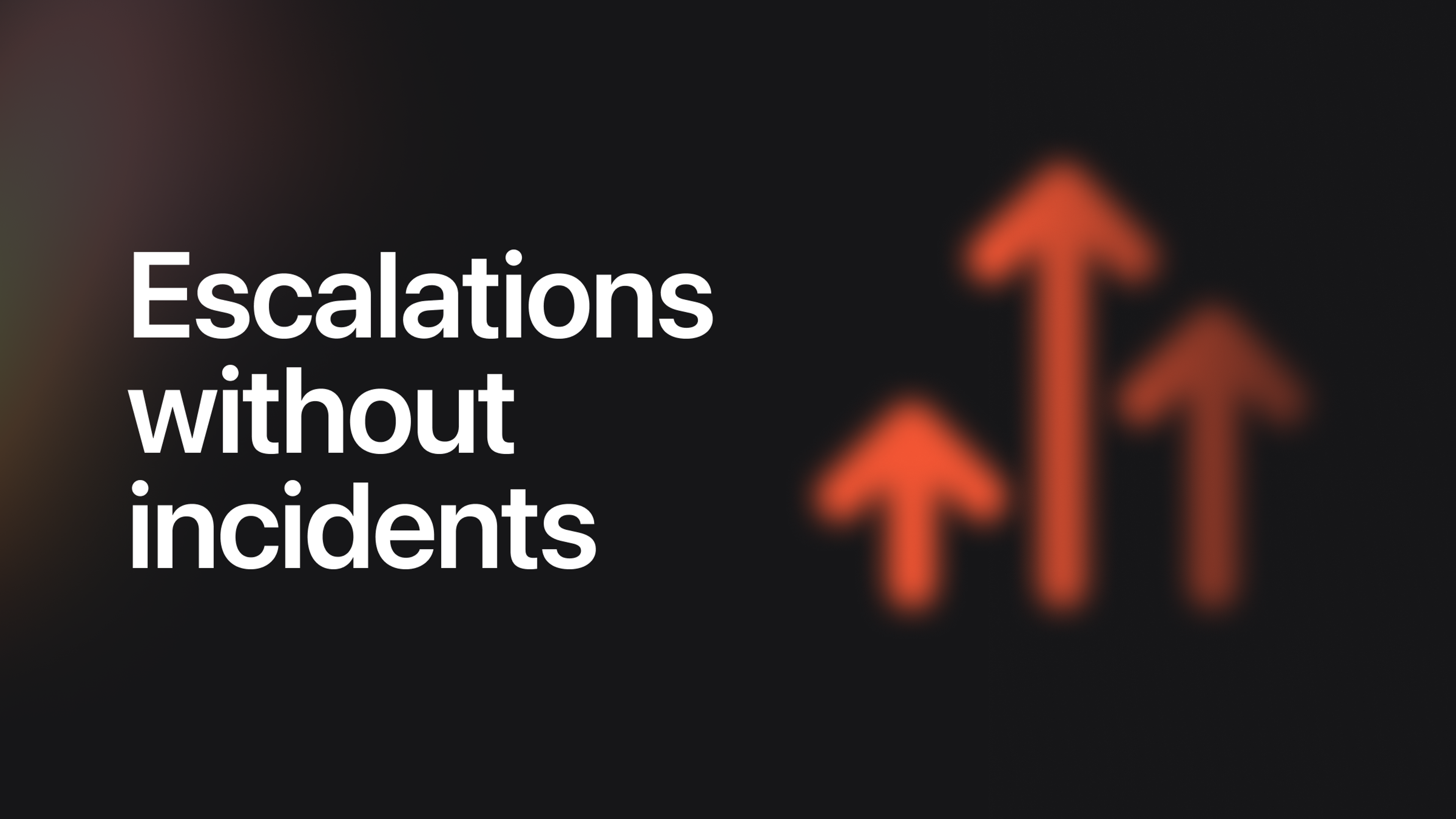 Escalations without incidents