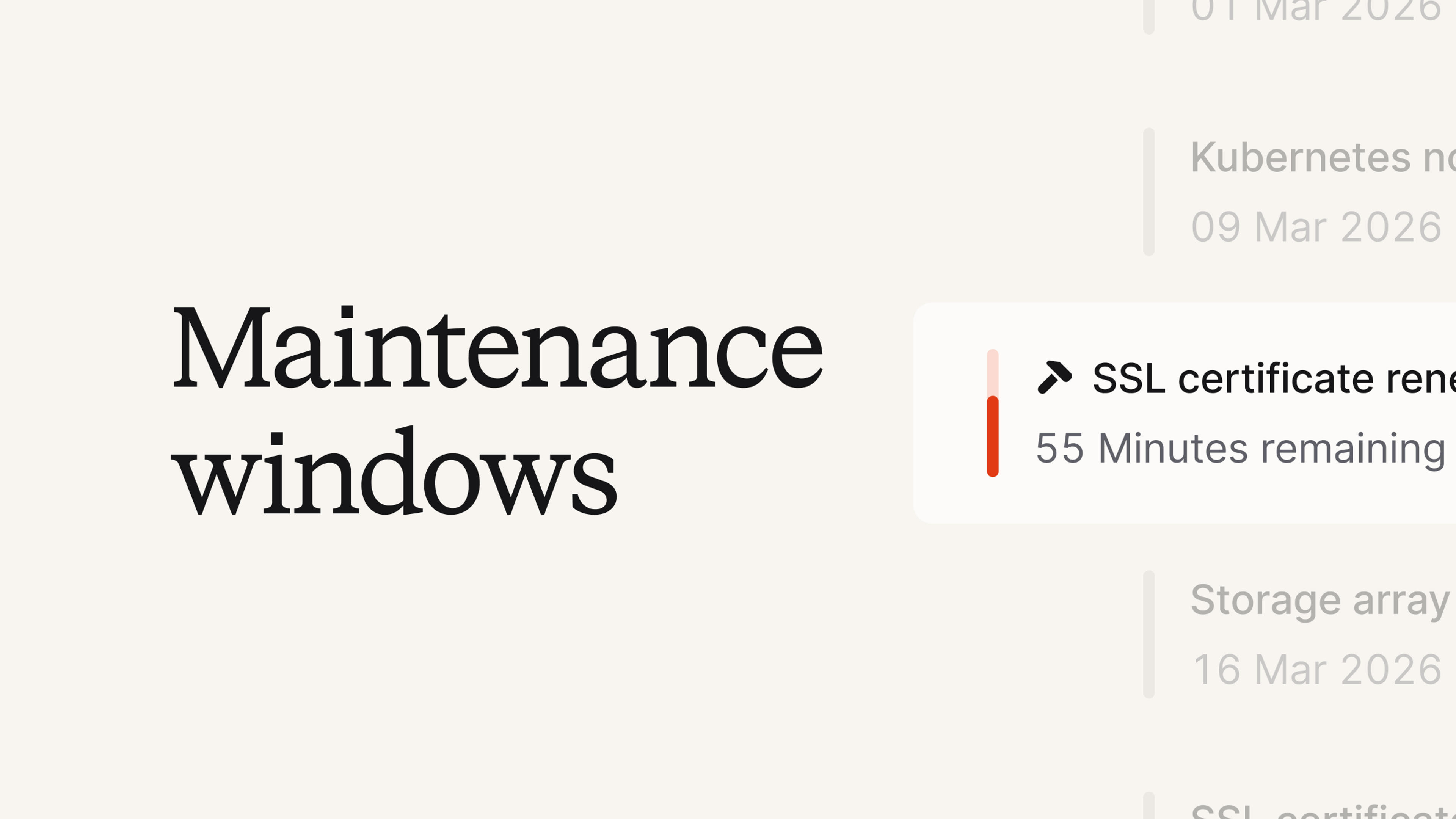Maintenance windows