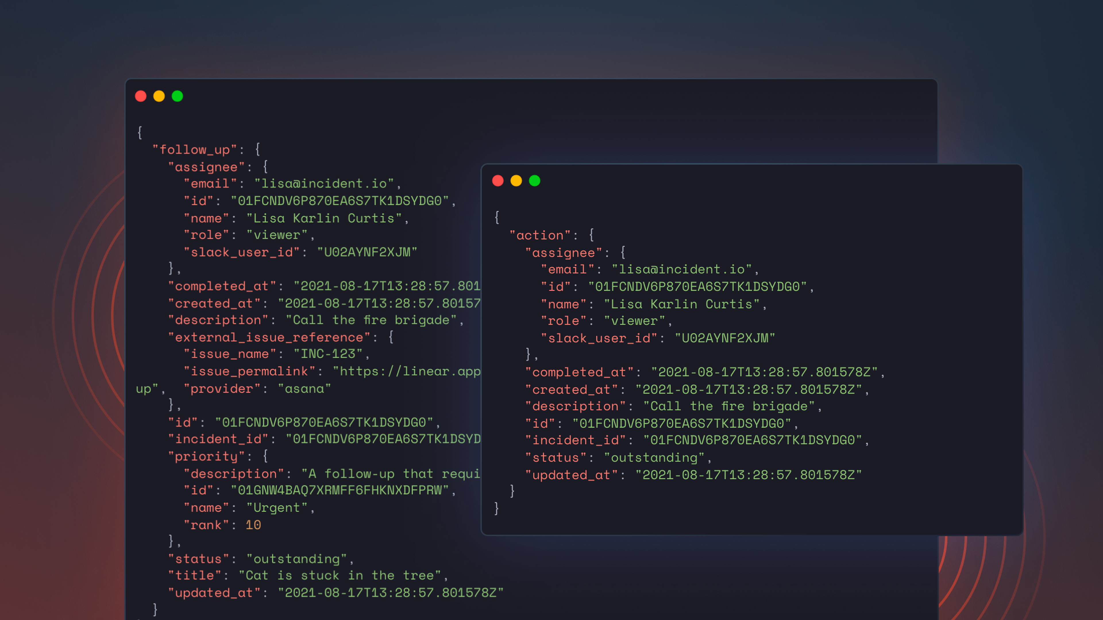 API updates for users, follow-ups and actions