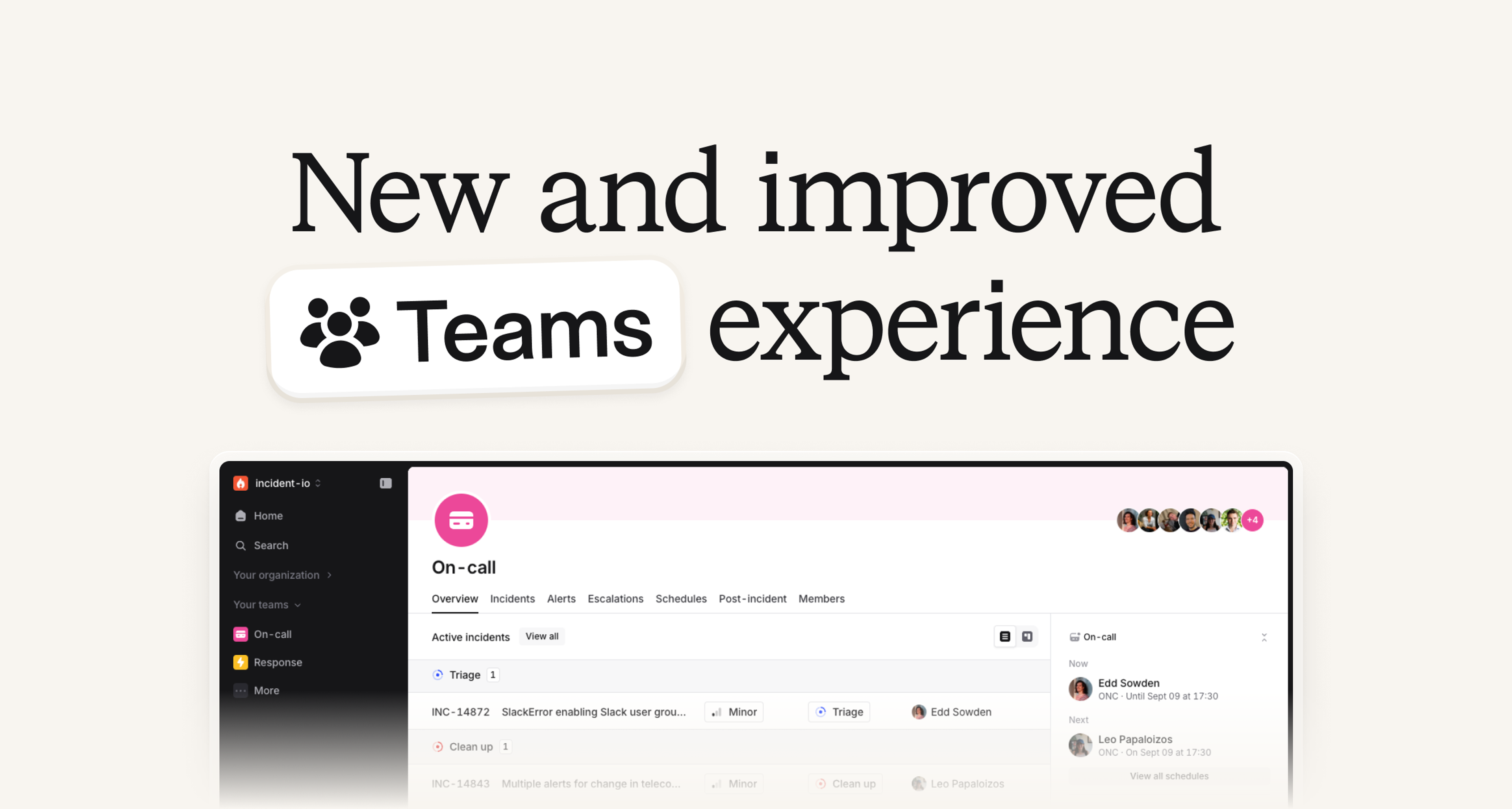 New and improved teams experience