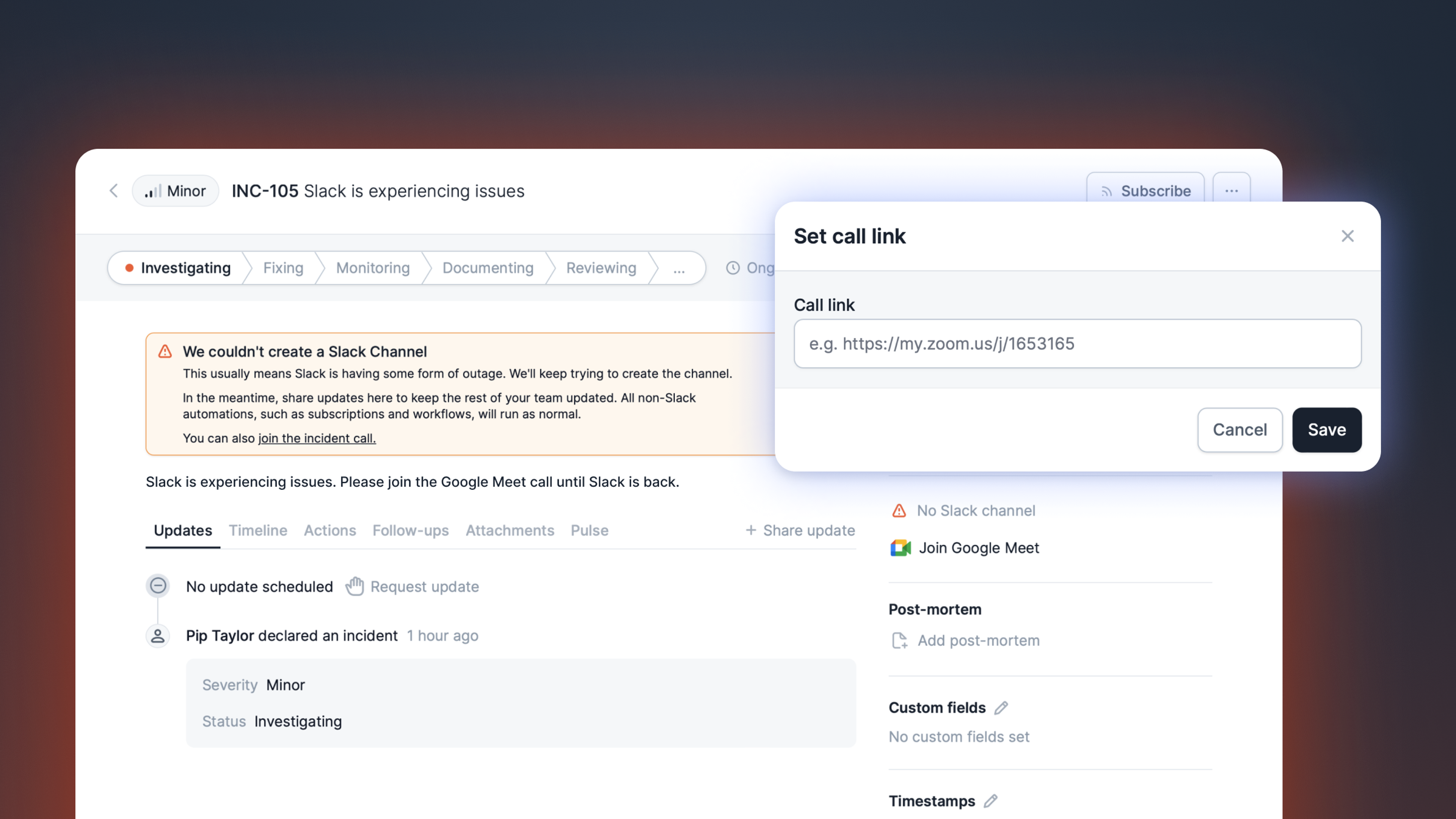 Better incident response when Slack is down