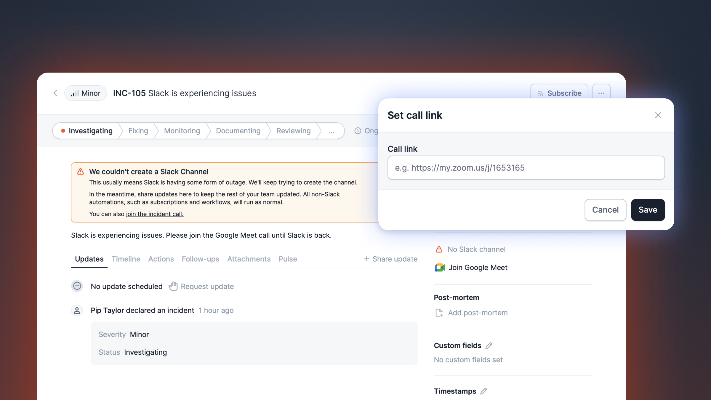 Better incident response when Slack is down