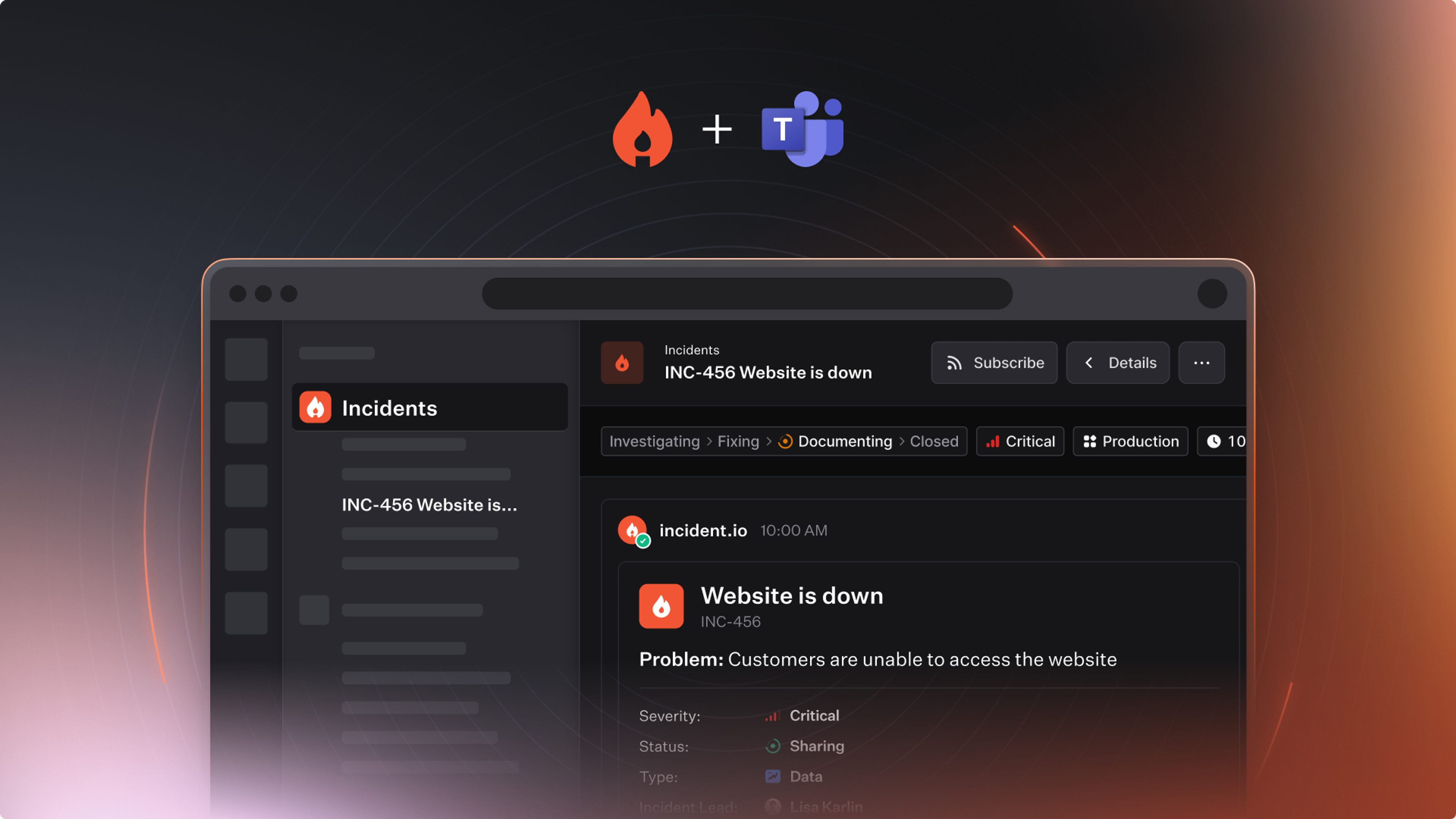 Introducing: incident.io for Microsoft Teams
