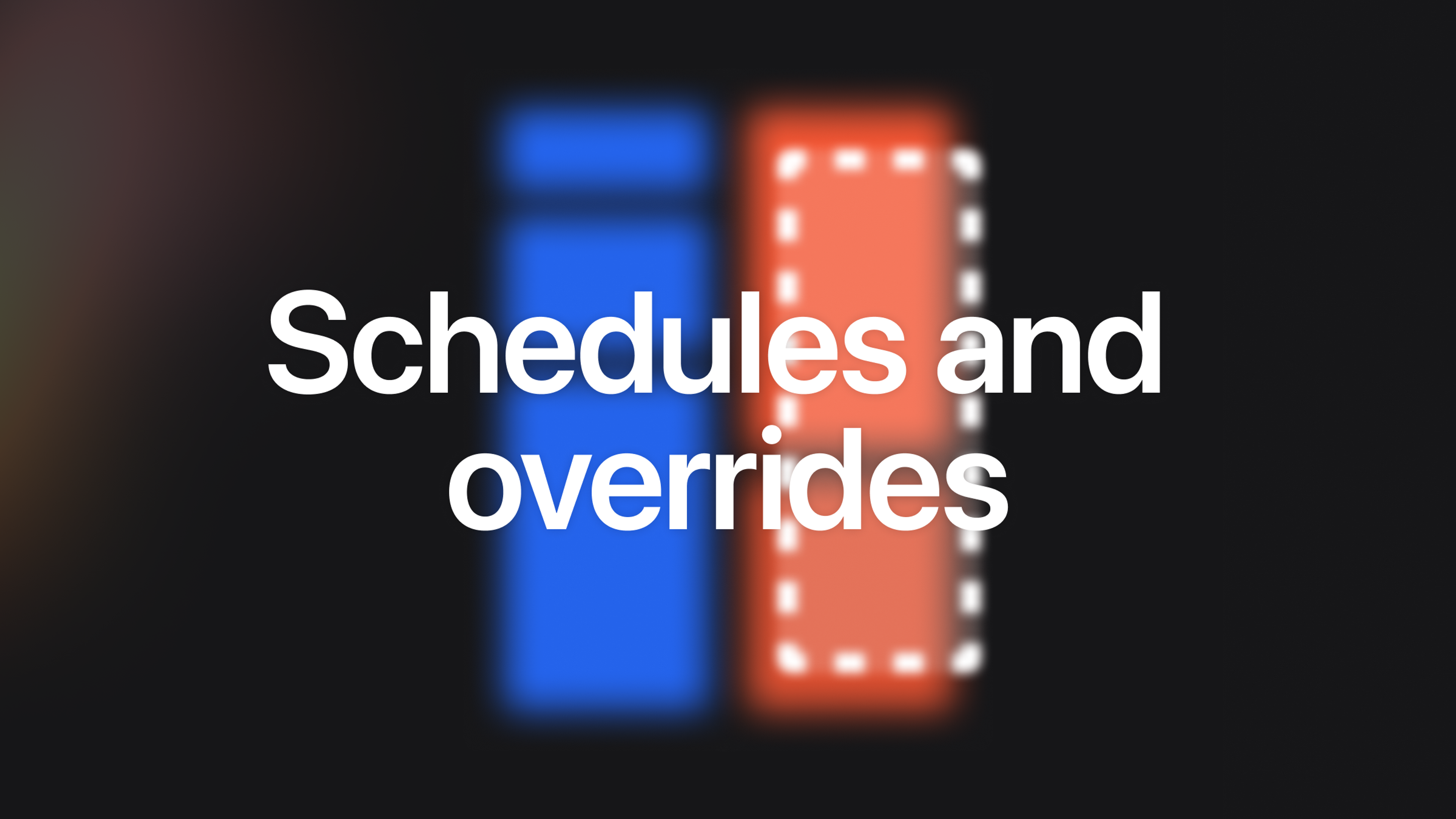 Manage schedules and overrides from your mobile device