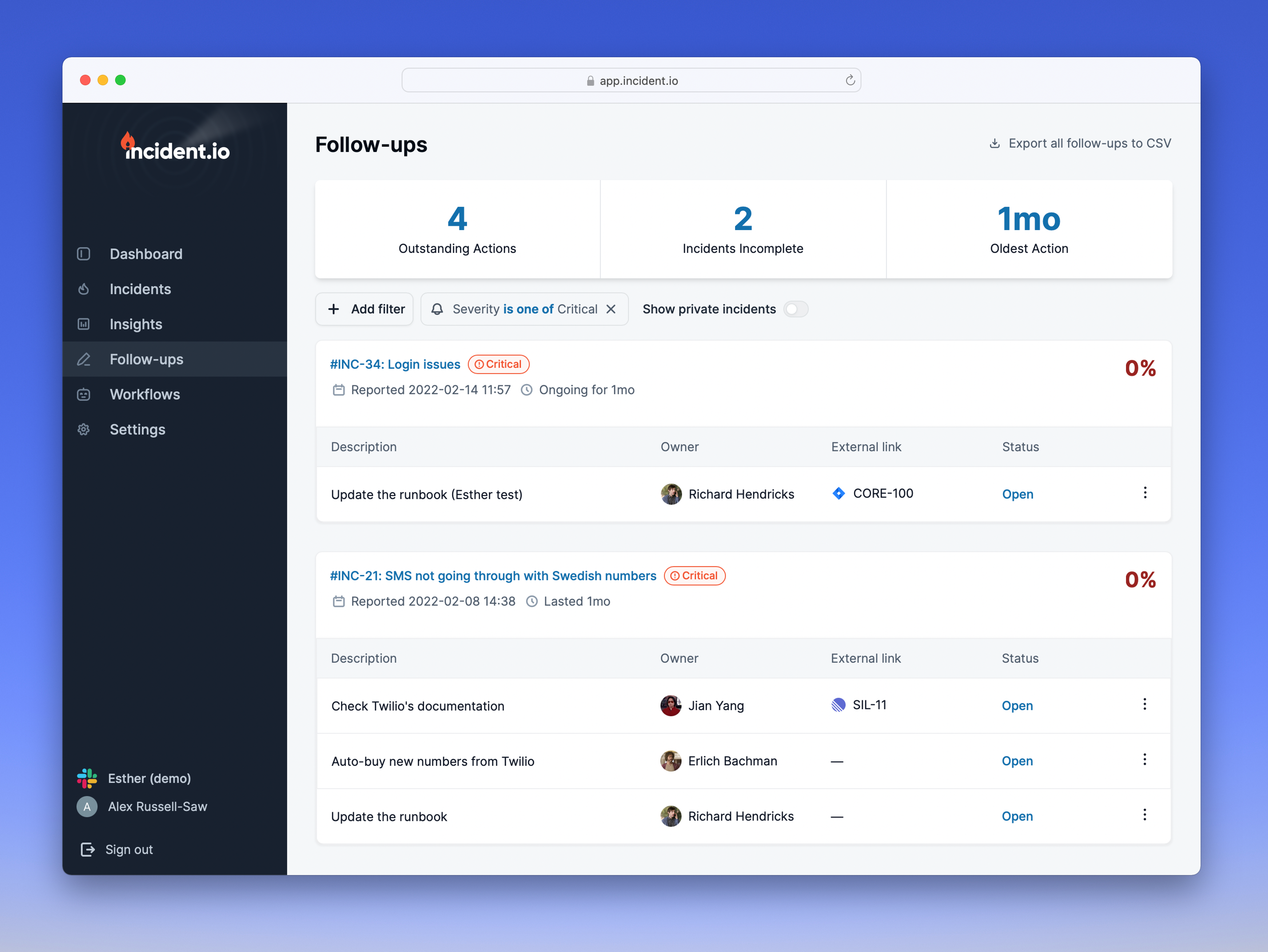 Follow-Ups, now with added filters