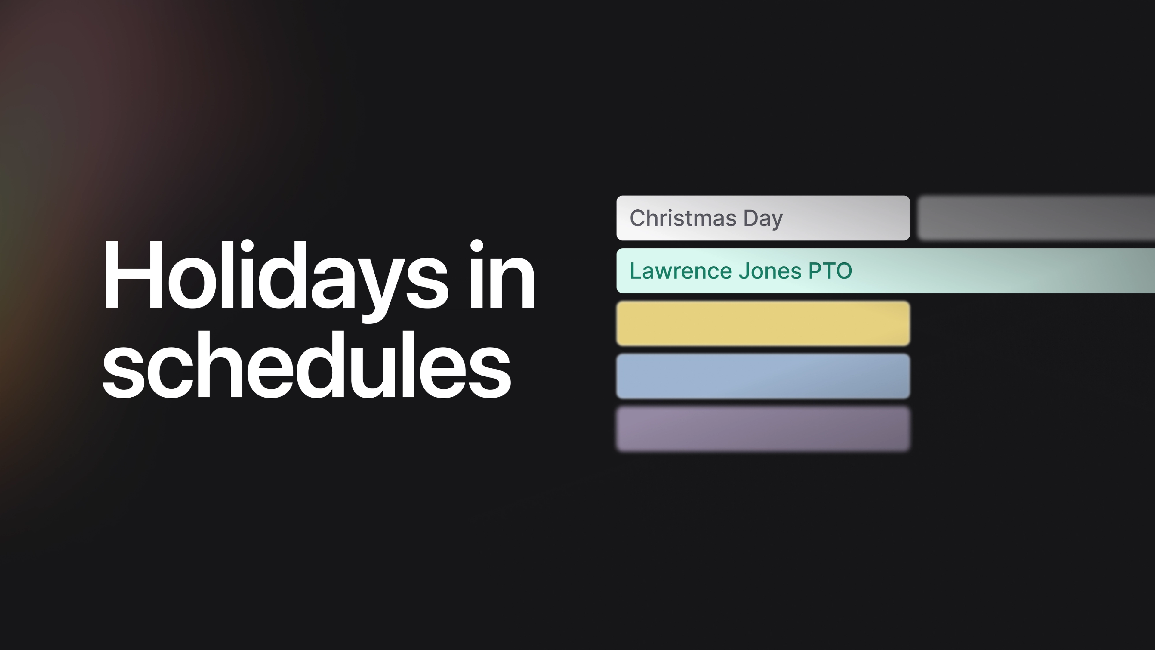 Holidays in On-call schedules