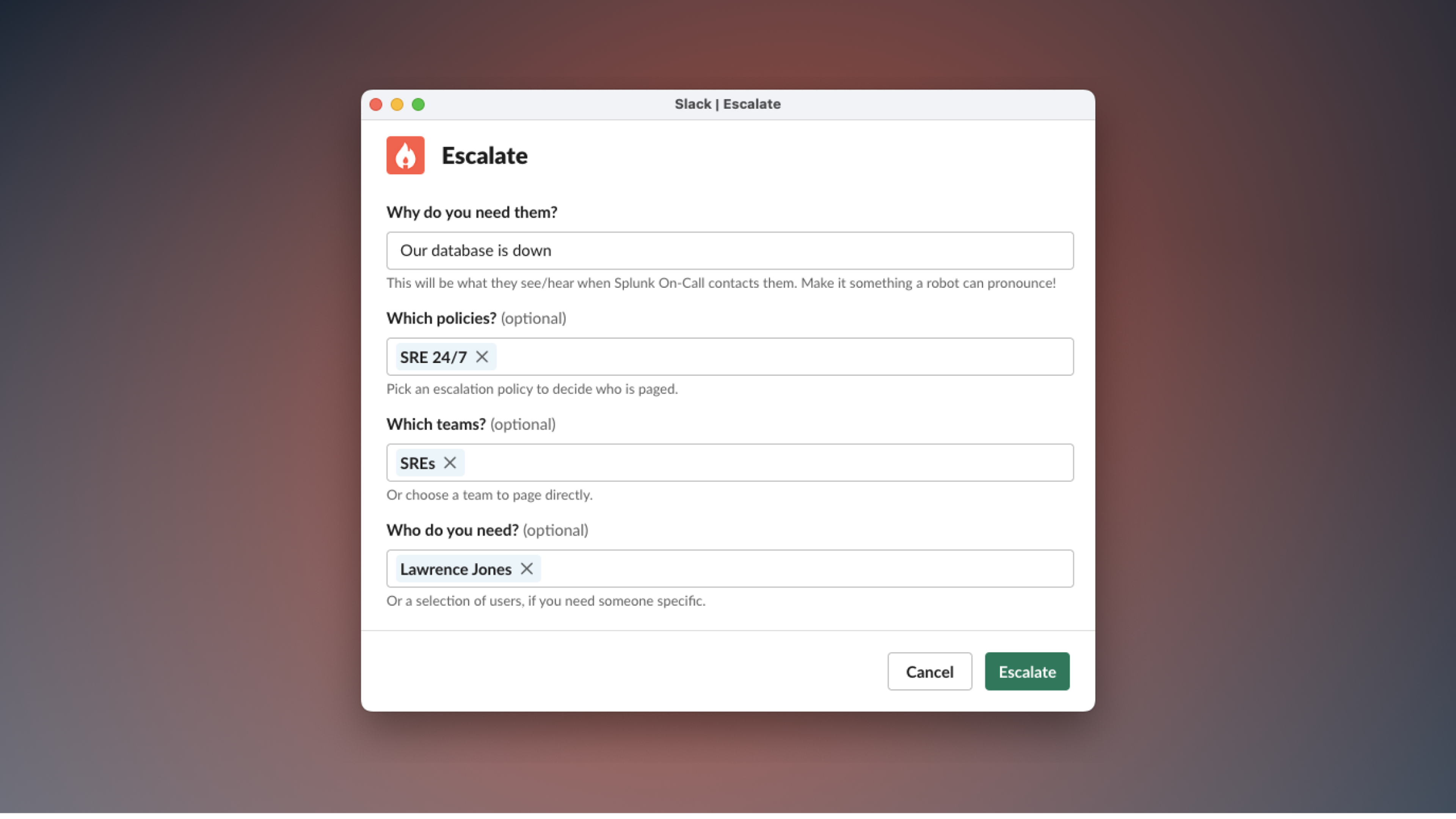 Escalating with Splunk On-Call