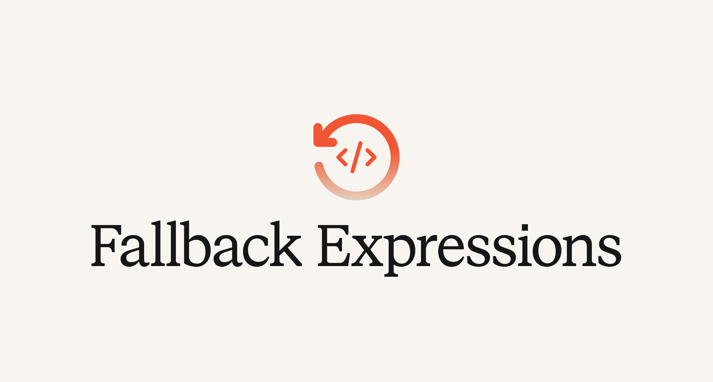 Fallback expressions