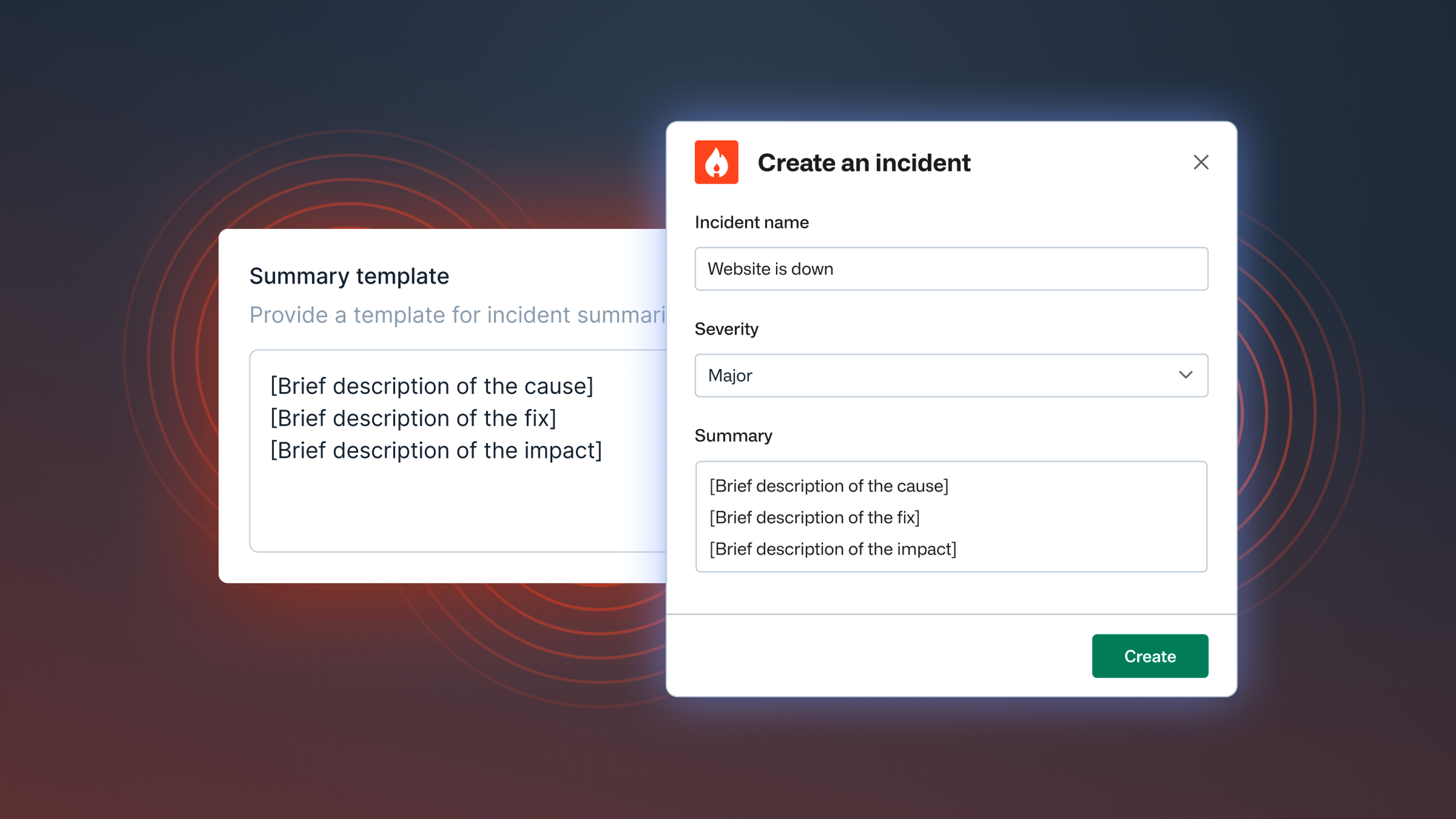 Summary templates