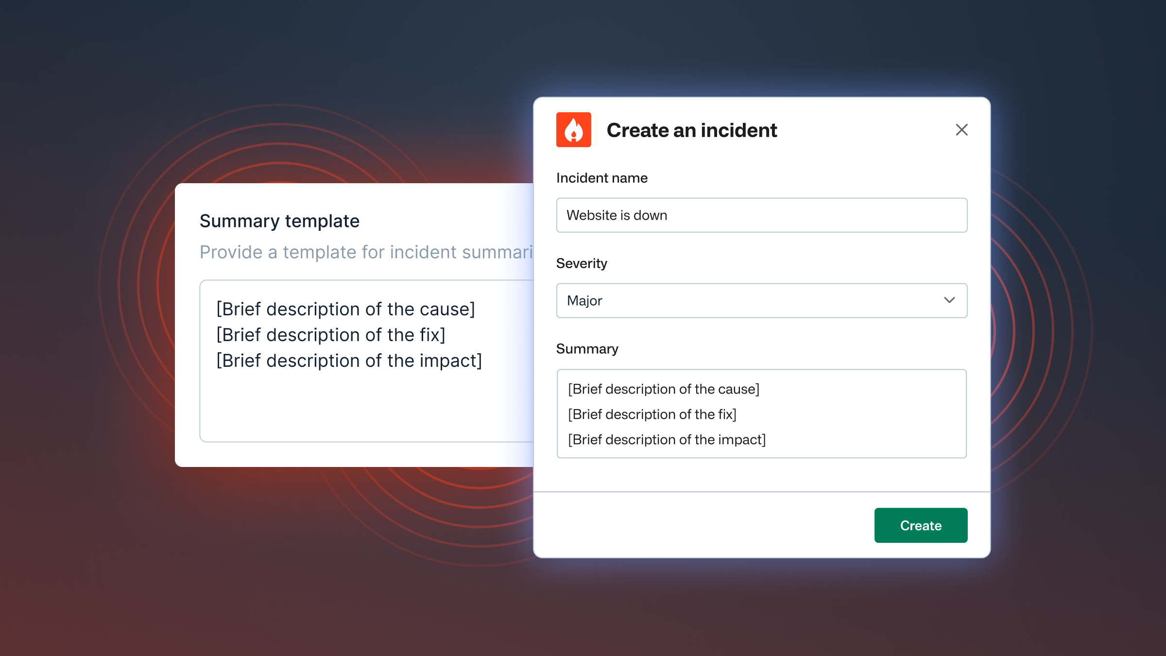 Summary templates