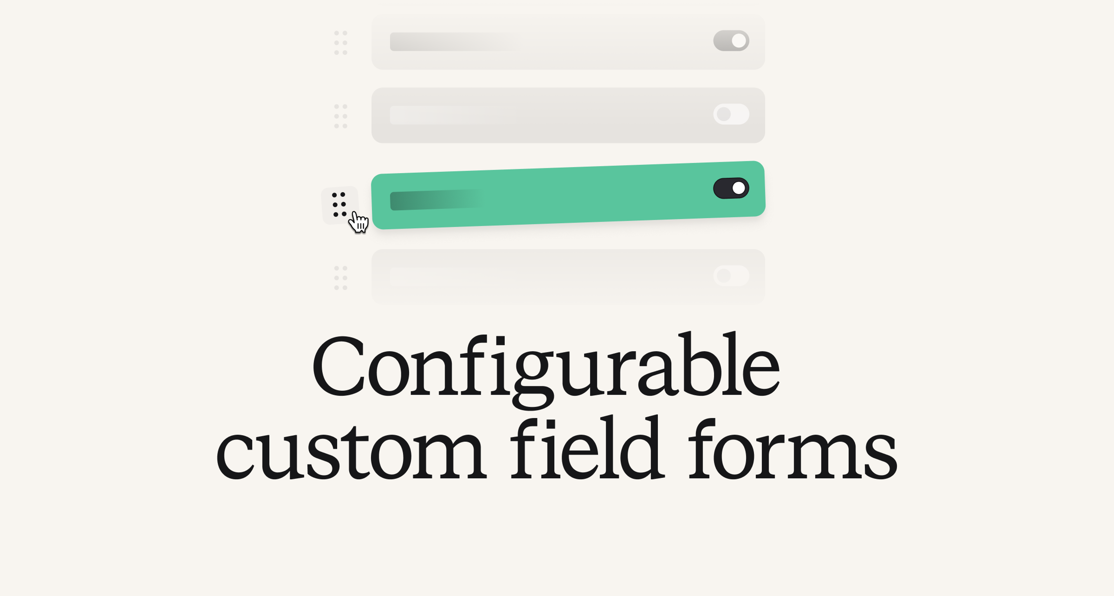 Configurable custom field forms