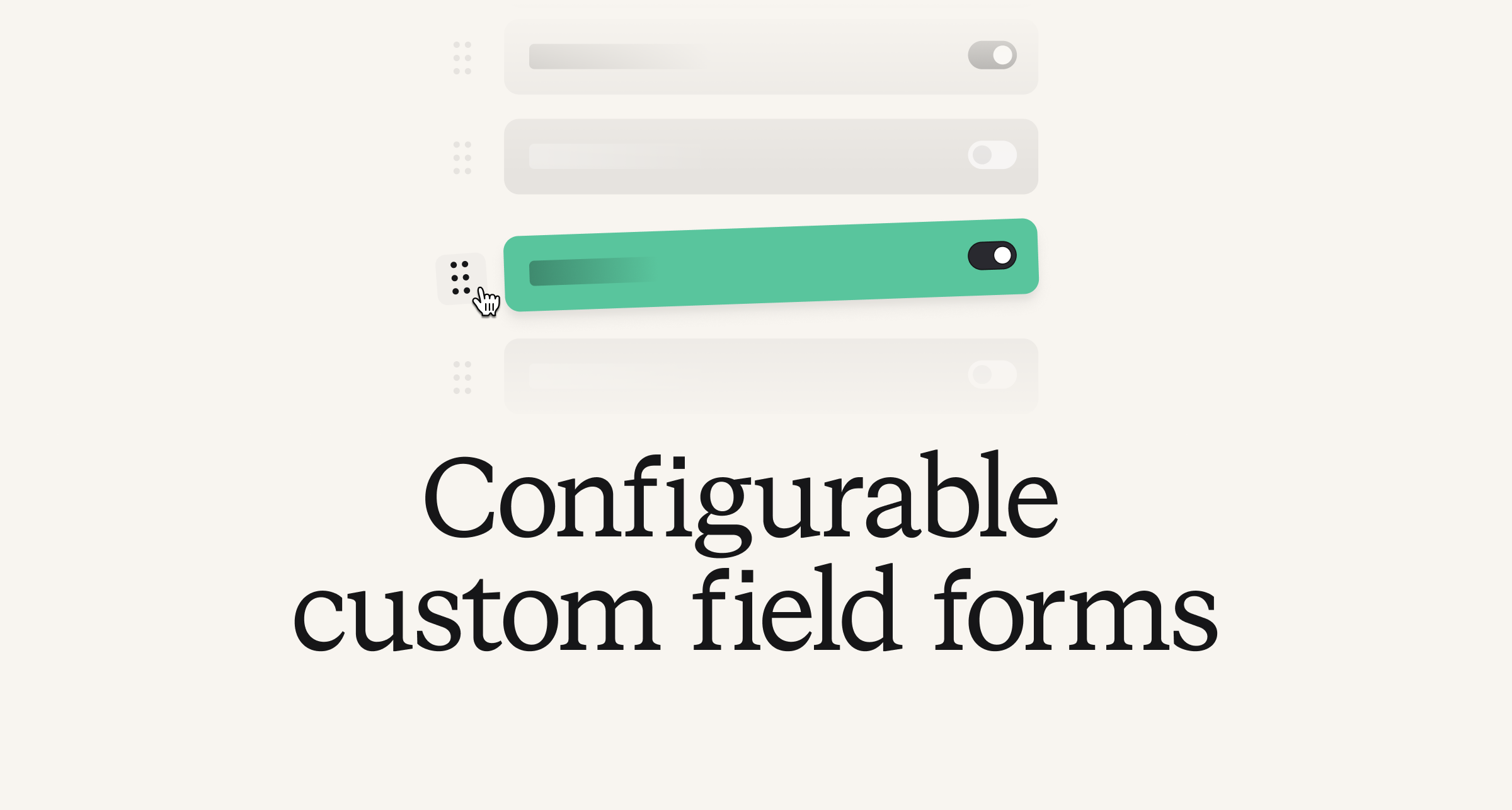 Configurable custom field forms