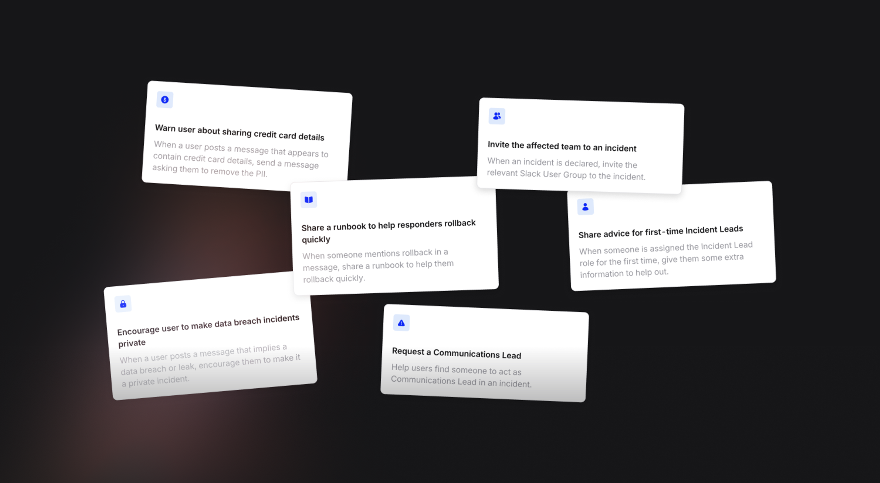 Workflow templates & manual triggers Changelog incident.io