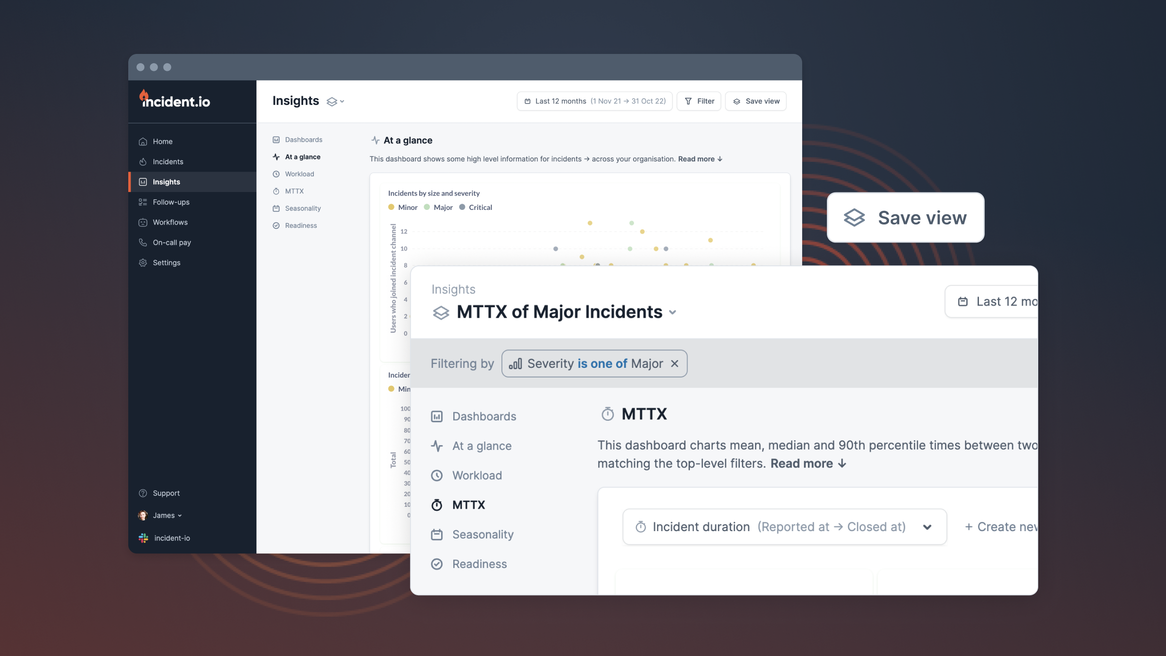 Insights saved views