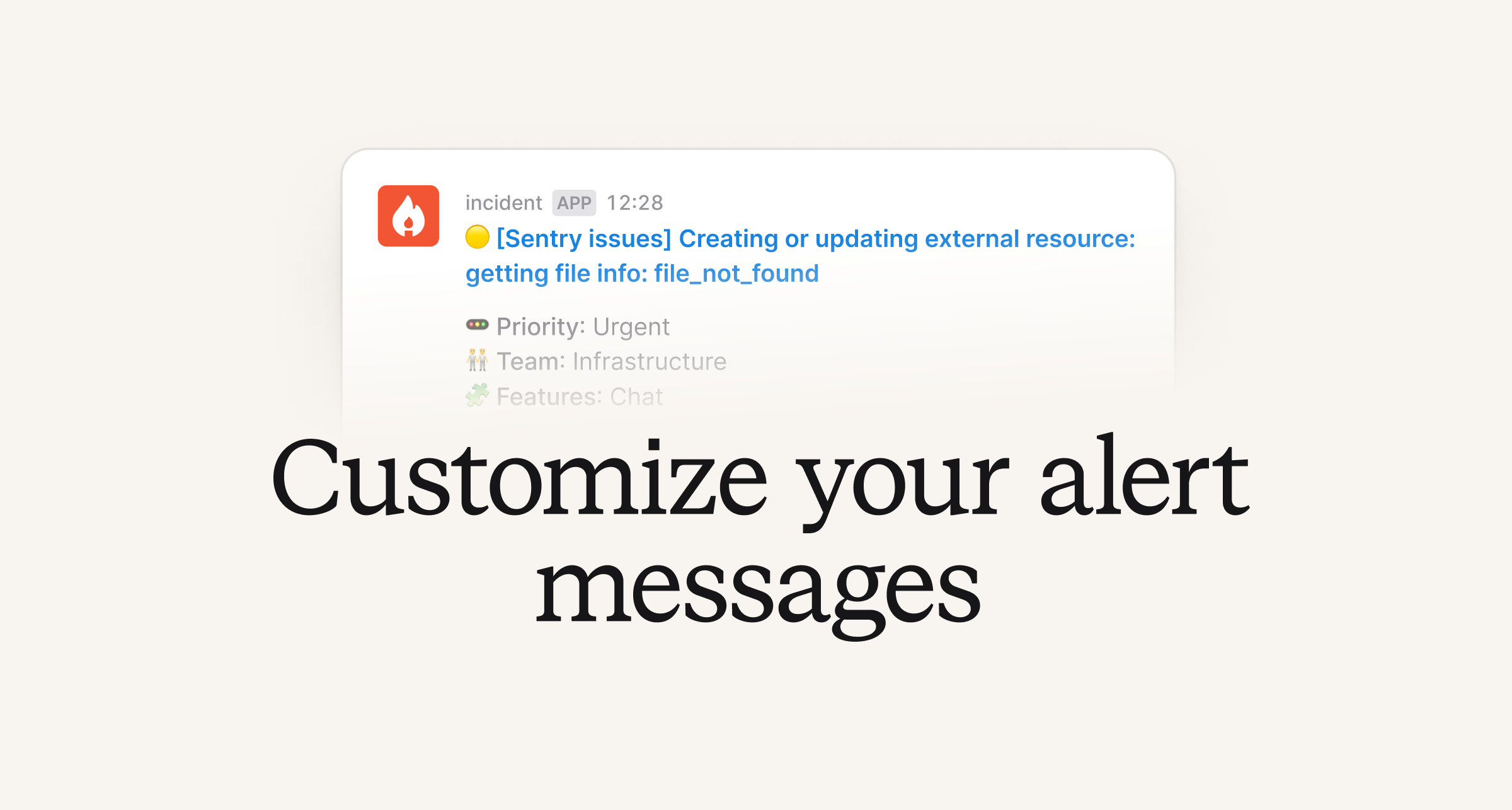 Customize alert messages