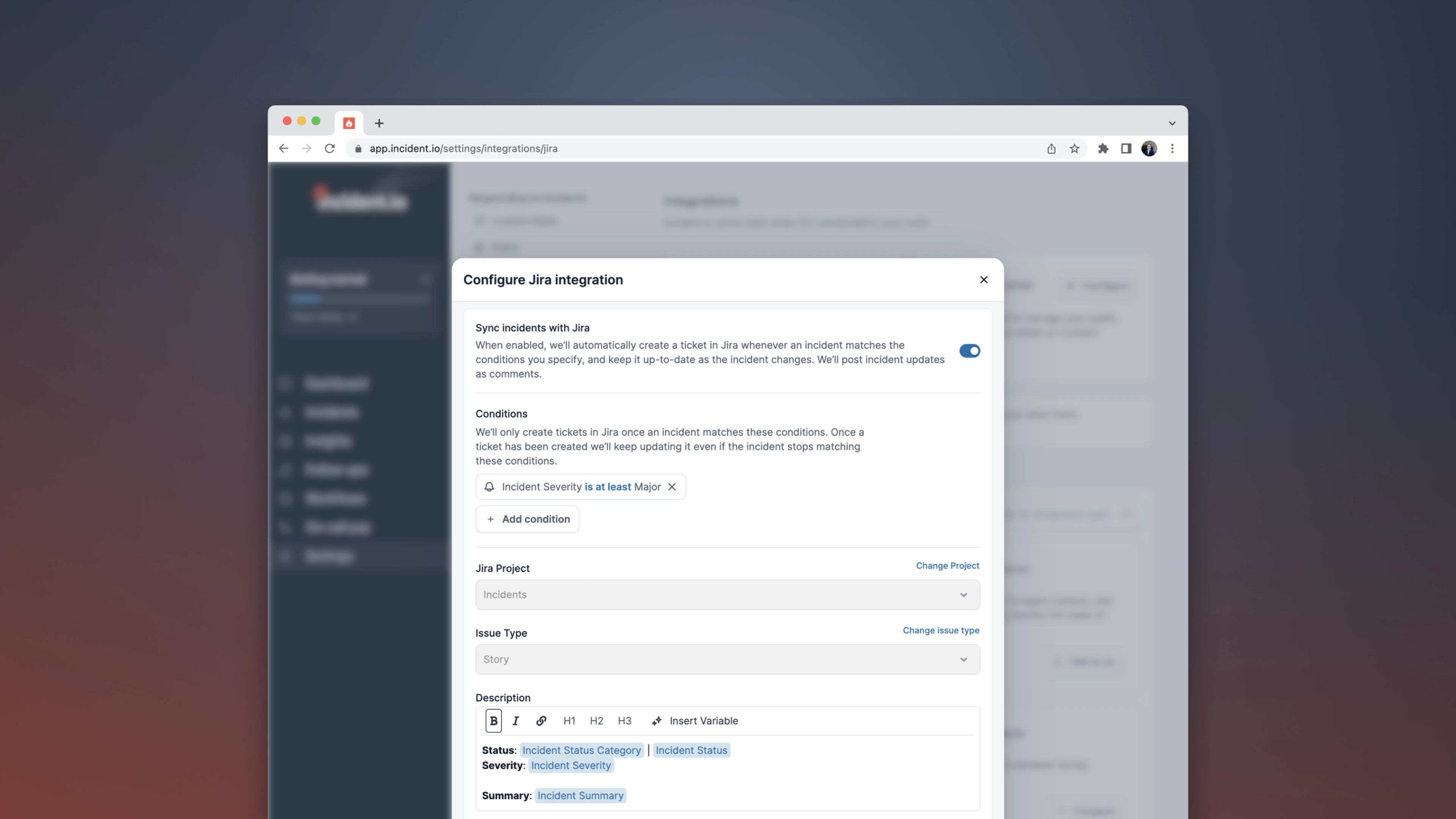 Auto-Export Incidents as Jira Tickets