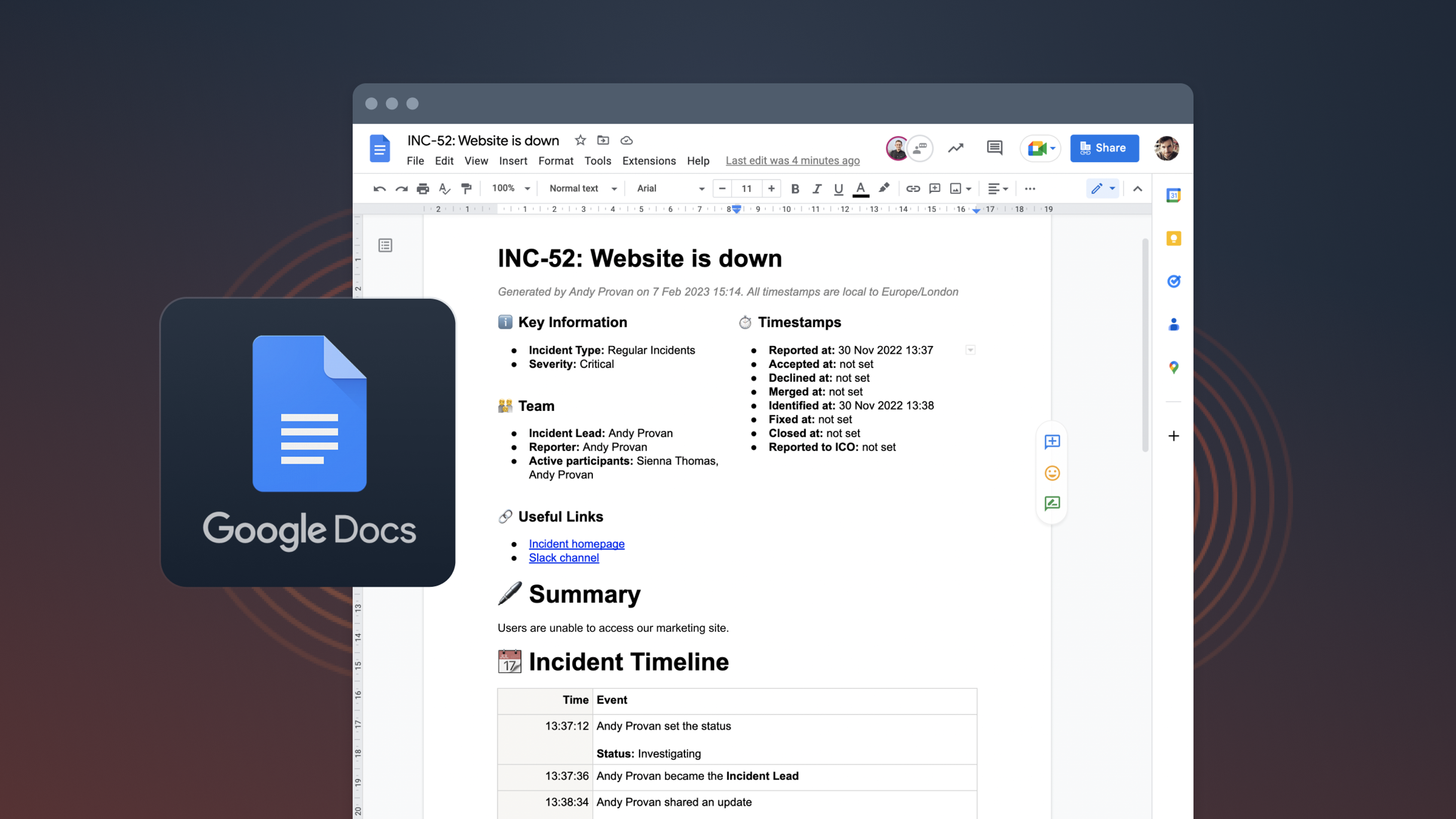 Google Docs integration
