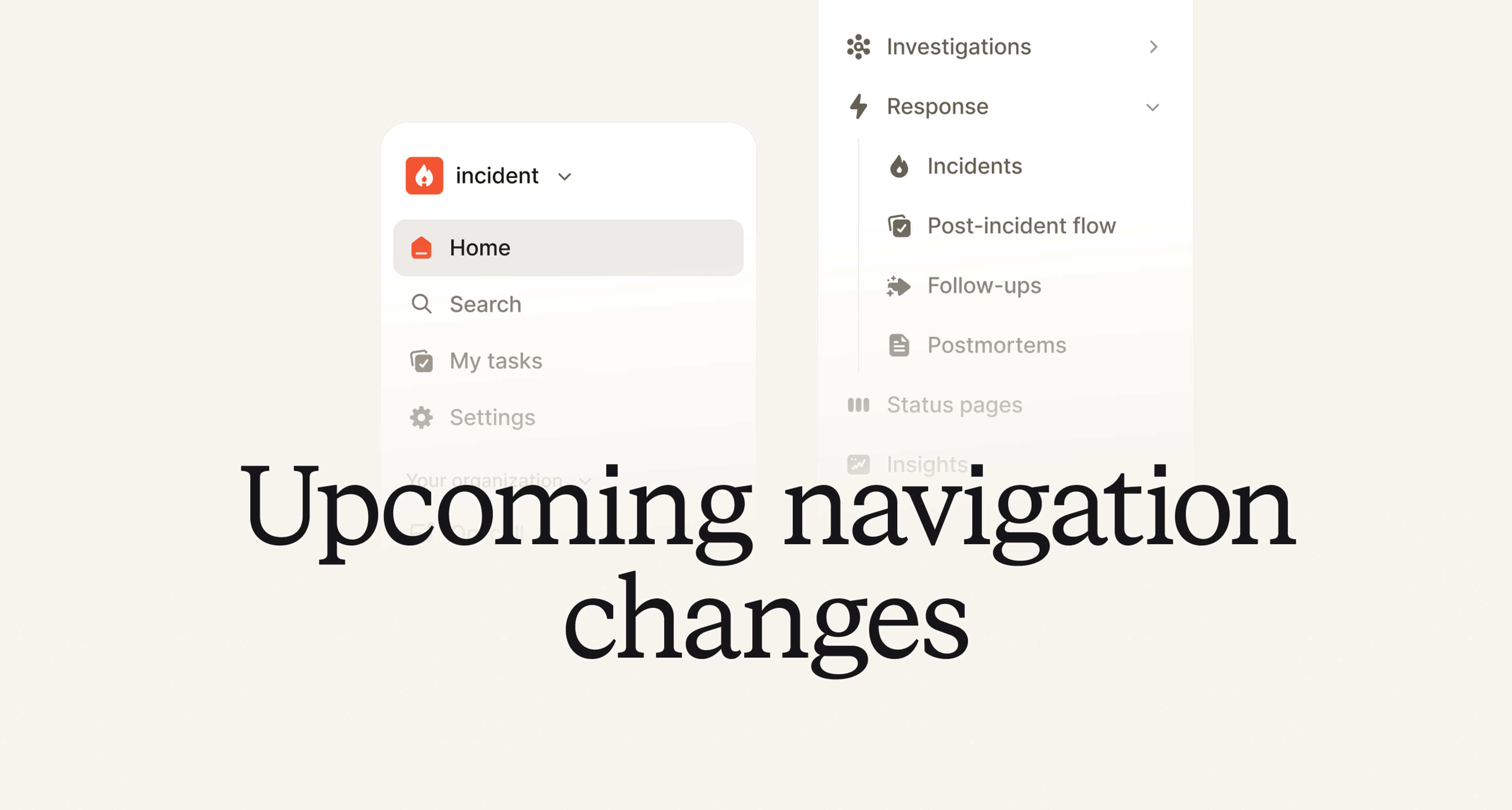 Upcoming navigation changes
