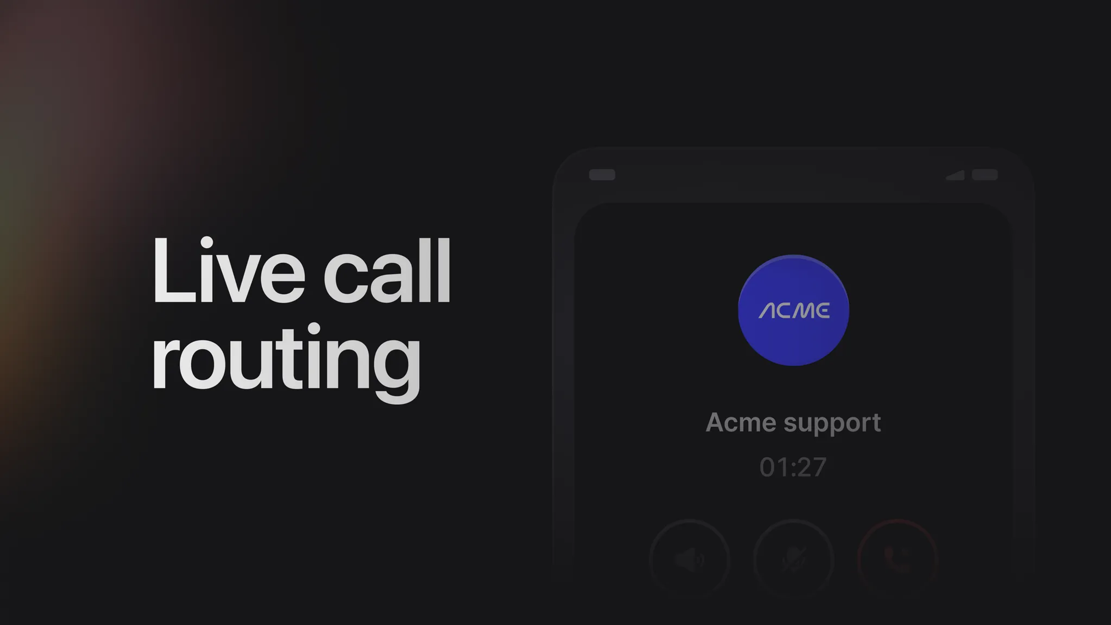 Live call routing
