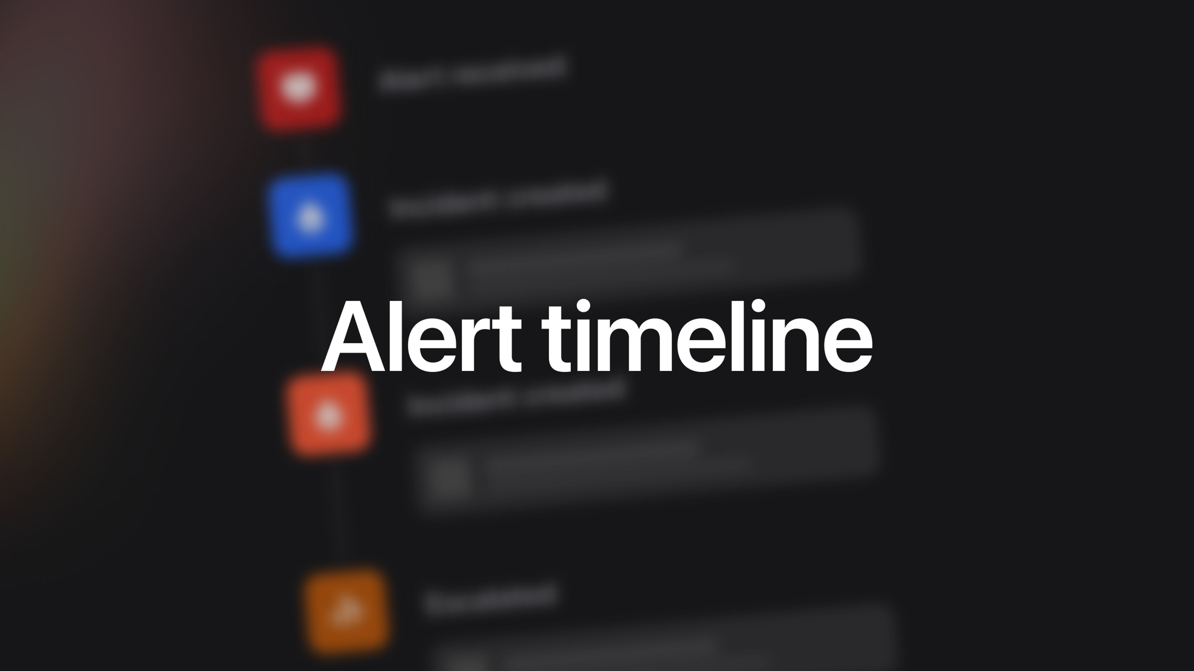 Alert timeline