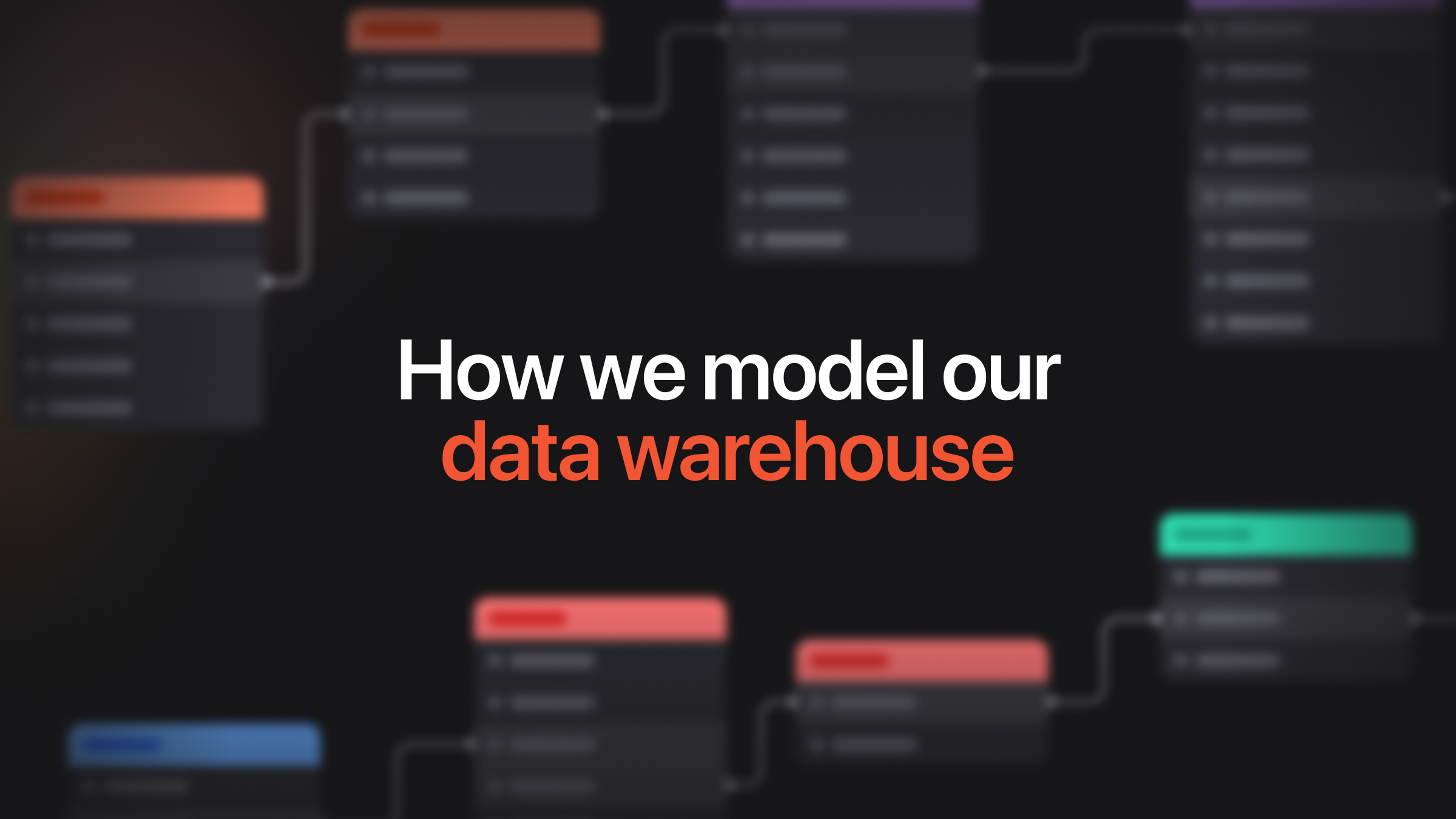 How we model our data warehouse