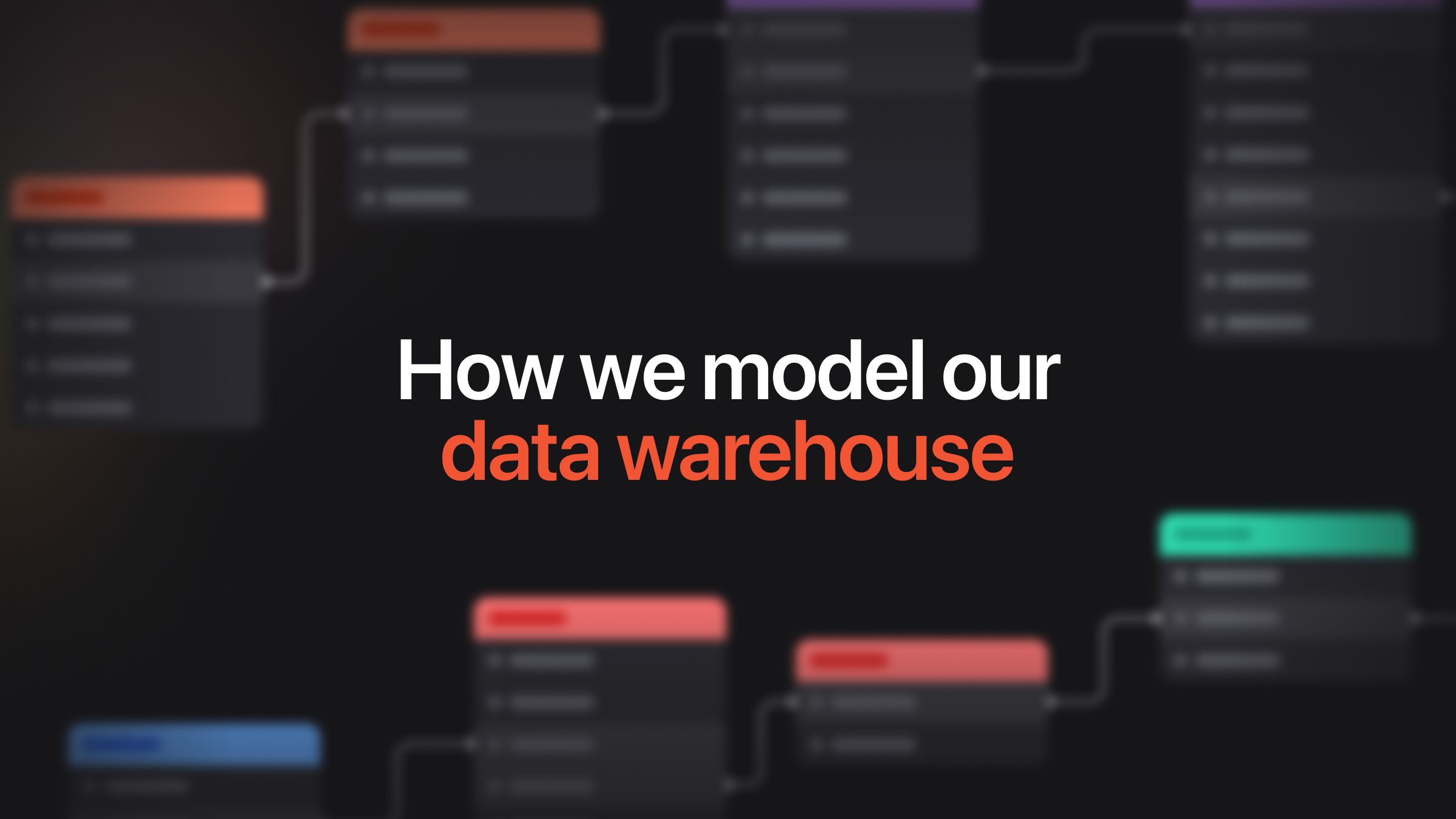 How we model our data warehouse