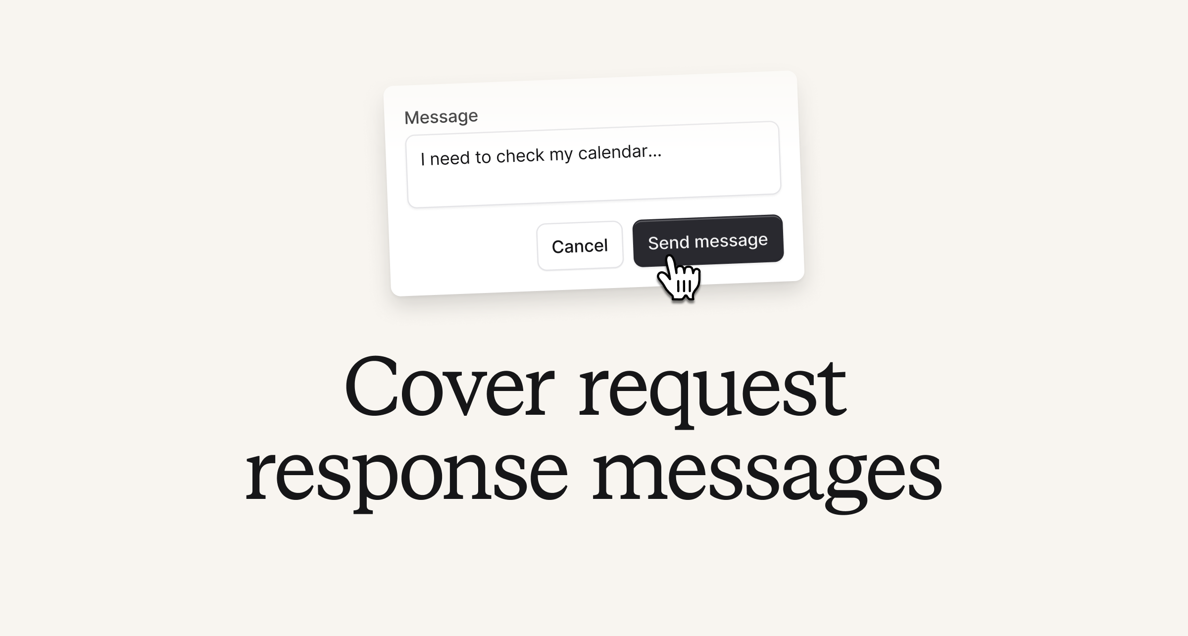 Cover request response messages