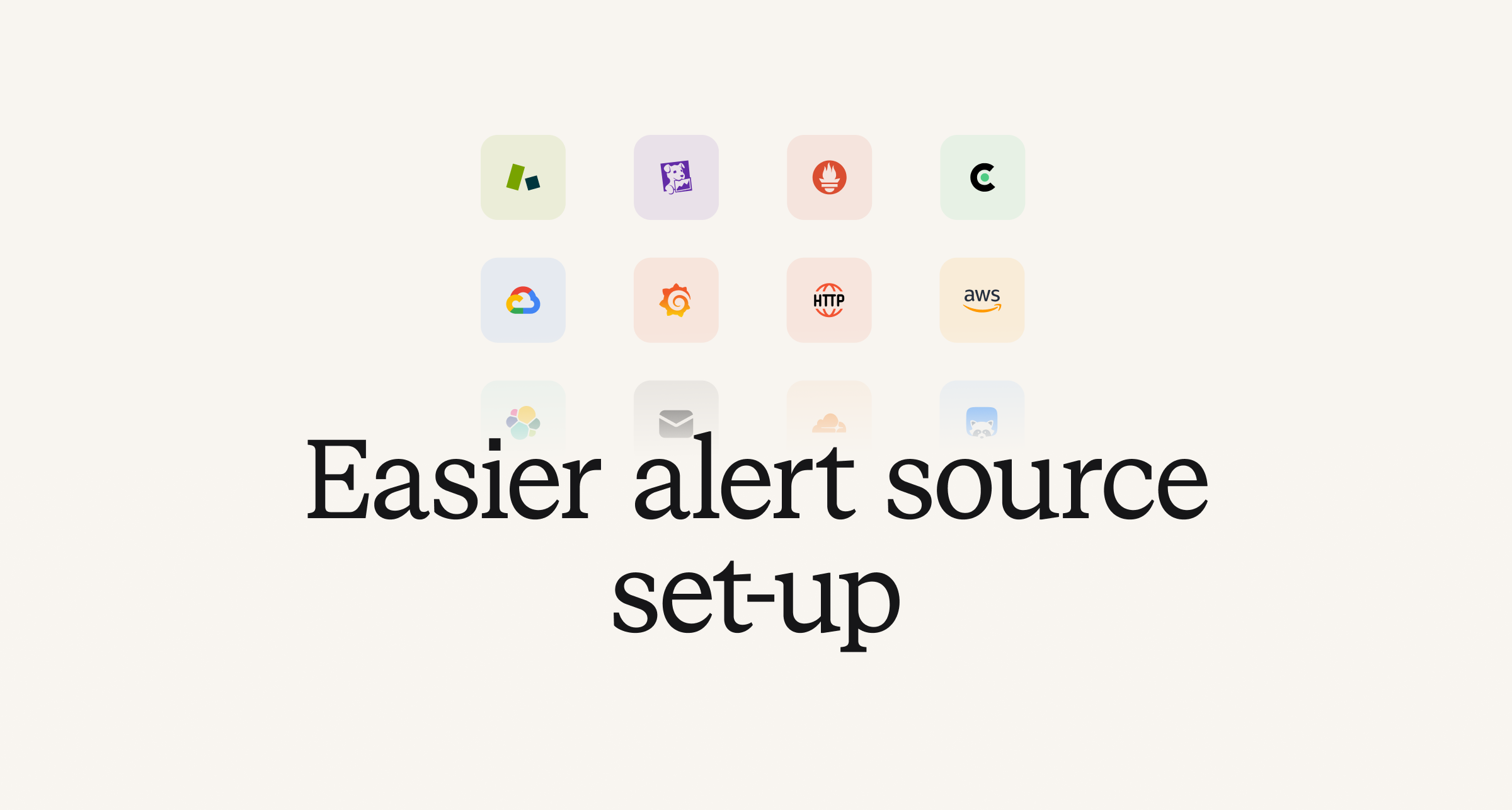 Easier alert source set-up