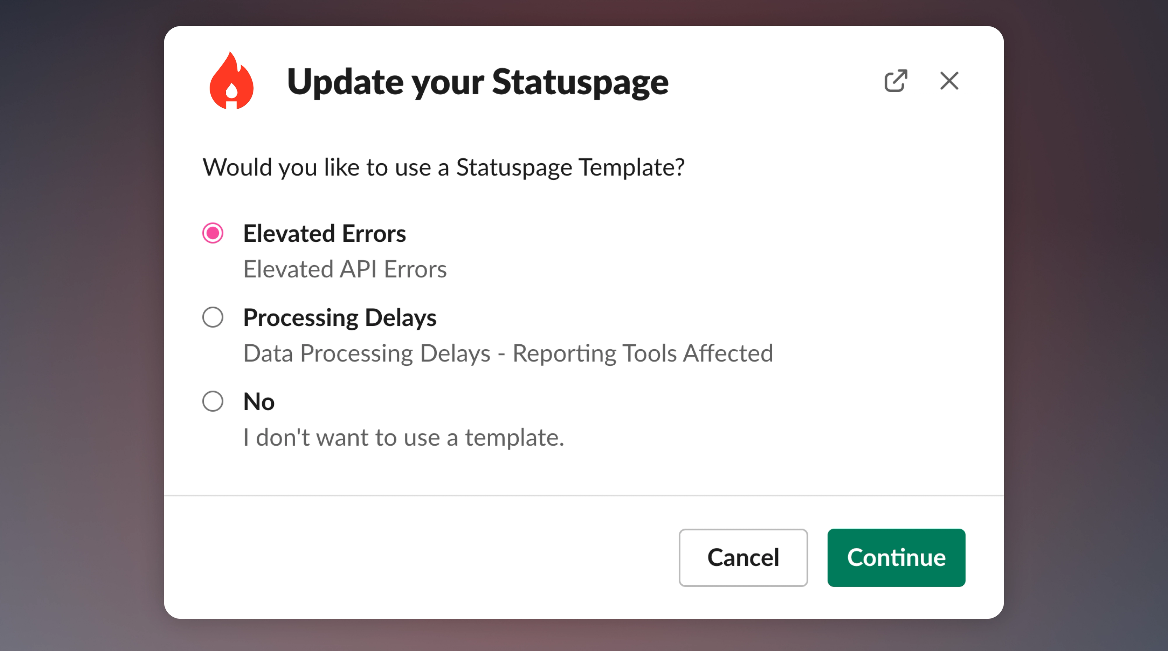 Statuspage templates & renaming incident leads