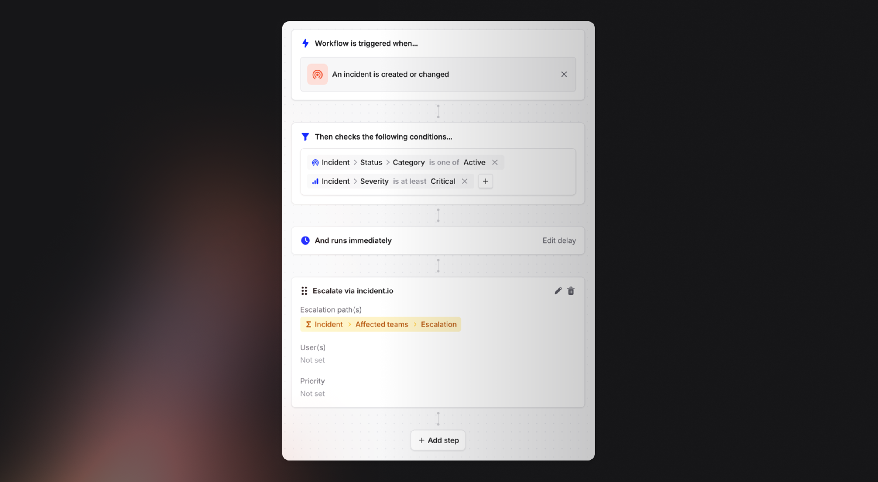 Workflow templates & manual triggers | Changelog | incident.io
