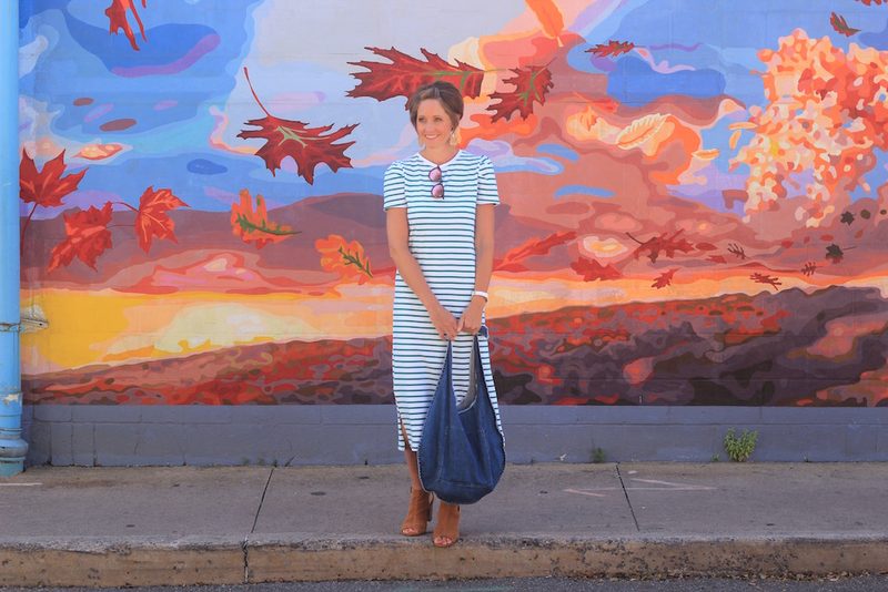 Striped Midi