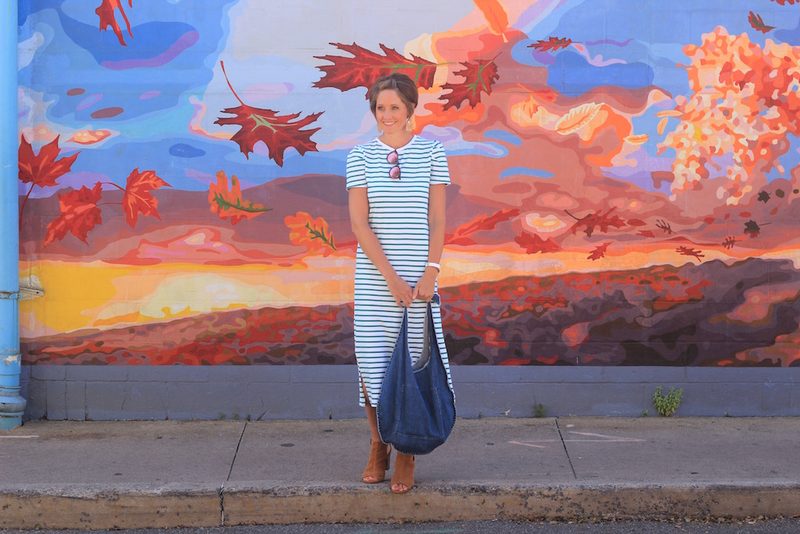 Striped Midi