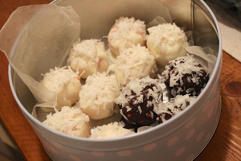Strawberry Coconut Cake Balls