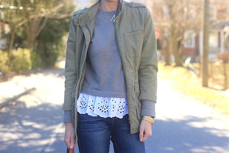 Eyelet Peplum