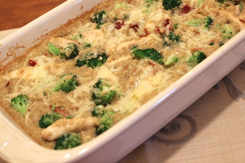 Creamy Chicken Quinoa & Broccoli Casserole