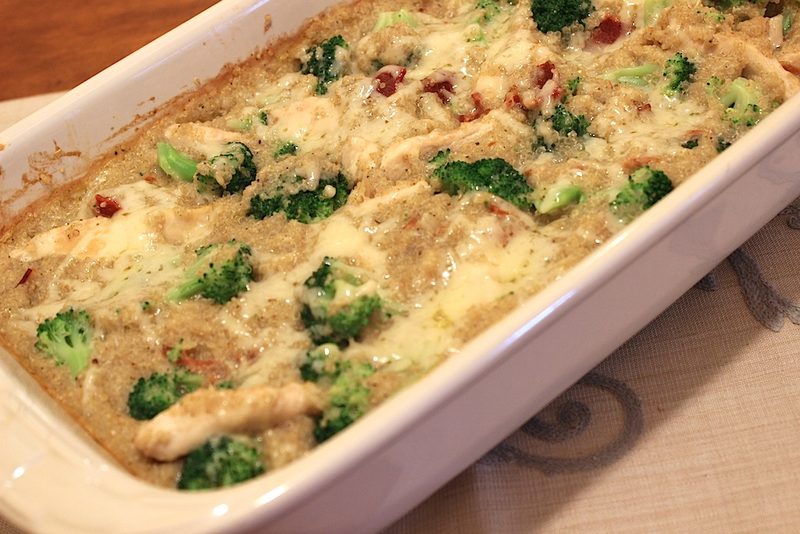 Creamy Chicken Quinoa & Broccoli Casserole