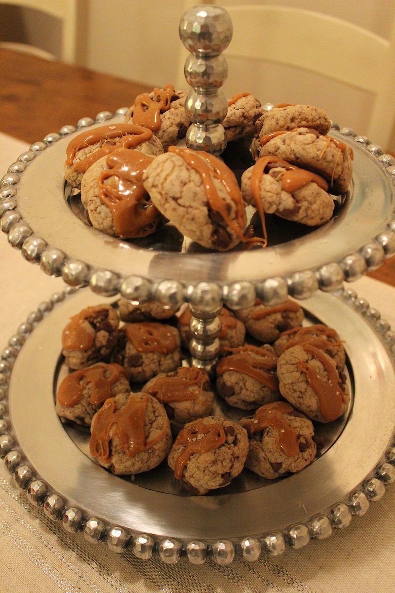 Salted Caramel Hot Chocolate Cookies