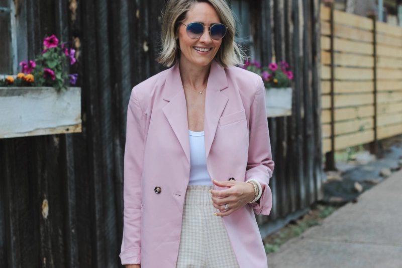 Summer Blazer + Gingham pants
