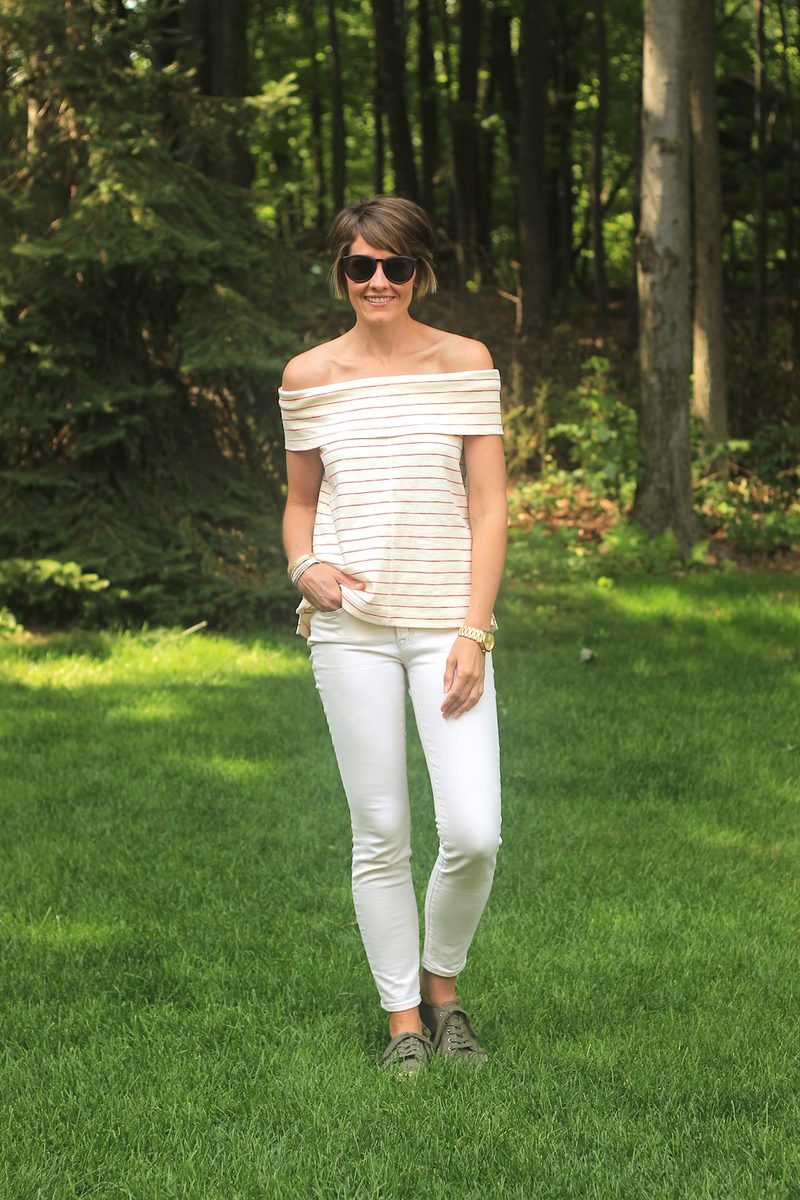 Striped Off the Shoulder
