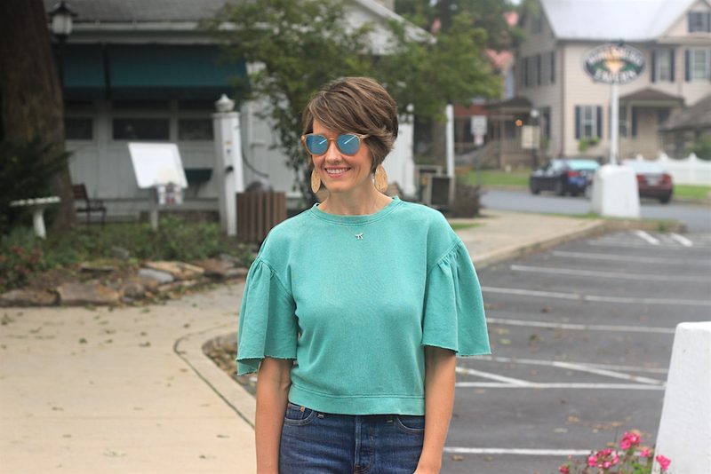 Ruffled Sweatshirt