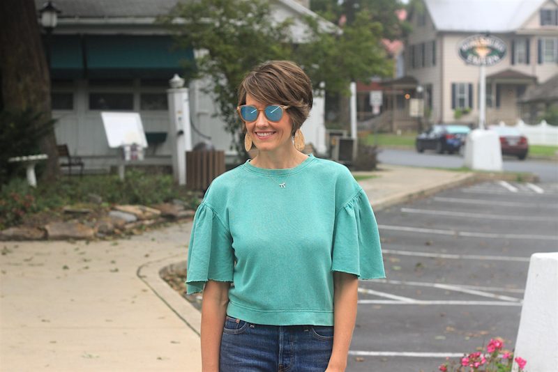 Ruffled Sweatshirt