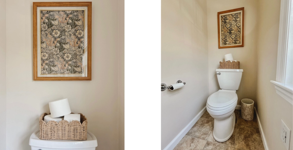 Views of the completed family bathroom refresh