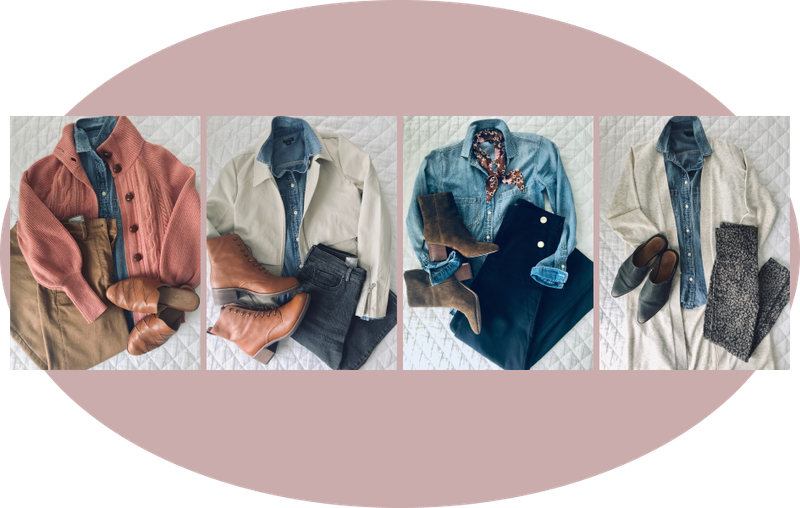 Styling a Chambray Shirt 4 Ways