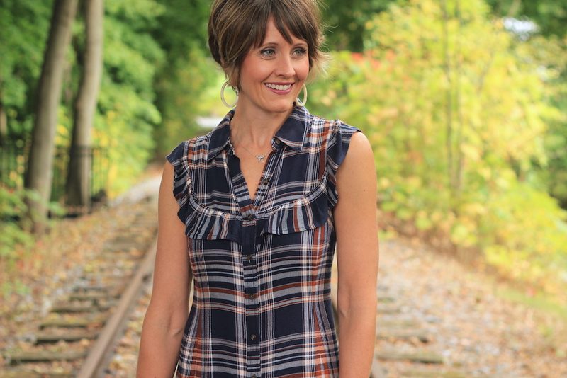 Ruffled Flannel Midi